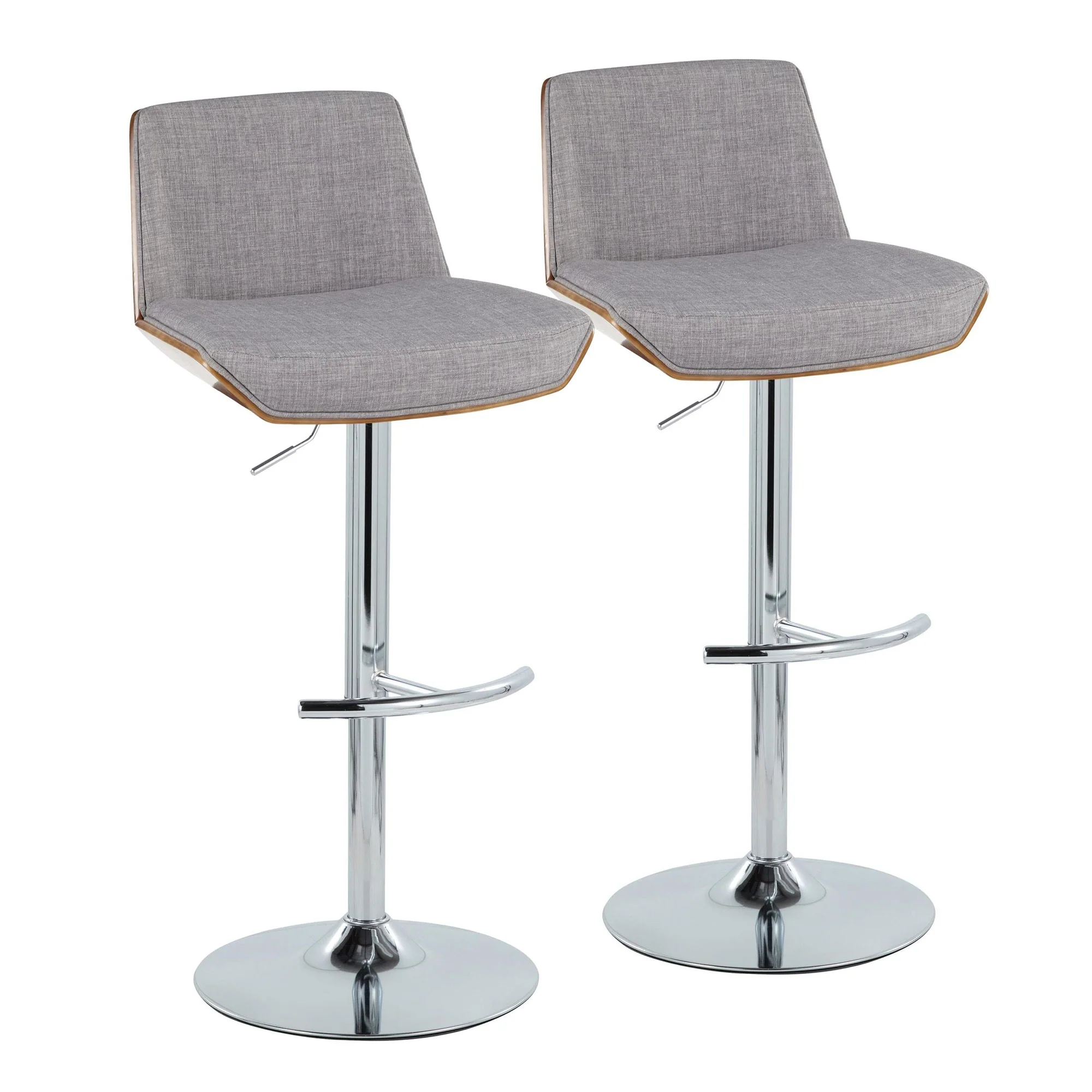 Corazza Adjustable Barstool - Set of 2 By LumiSource - BS-CRZZFB-RT2 CHRWLCHAR2 - Image 11