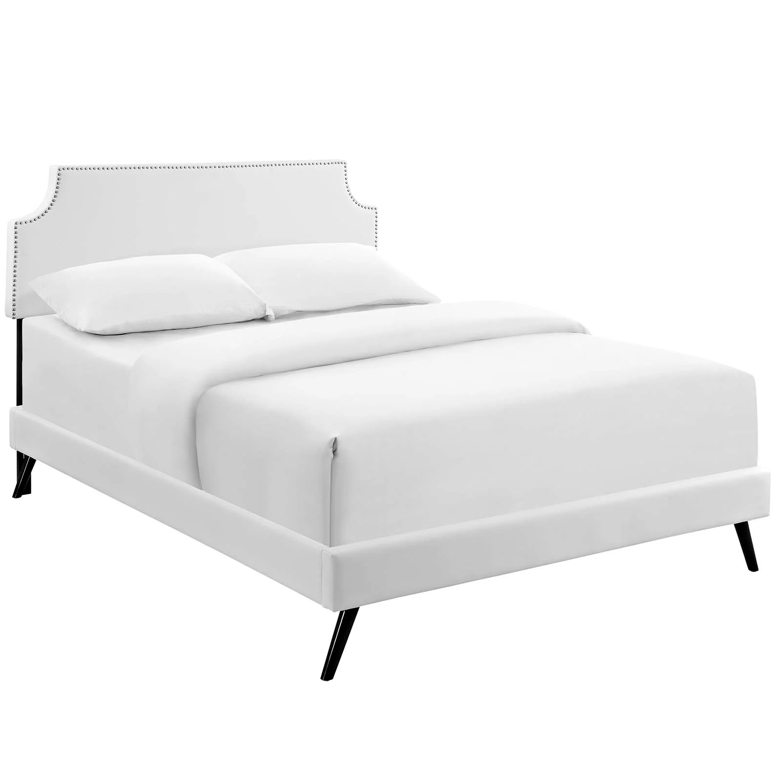 Corene Full Vinyl Platform Bed with Round Splayed Legs By Modway - MOD-5944 - Image 2