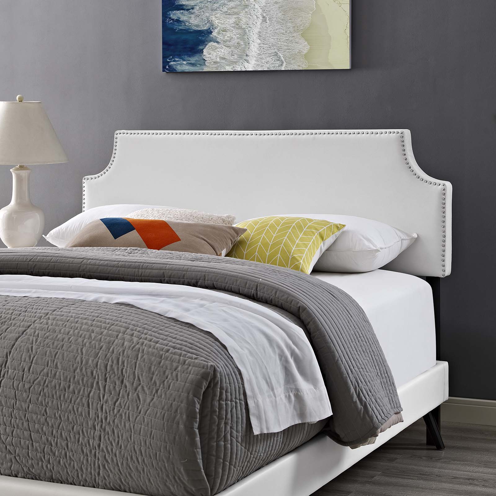 Corene Full Vinyl Platform Bed with Round Splayed Legs By Modway - MOD-5944 - Image 8
