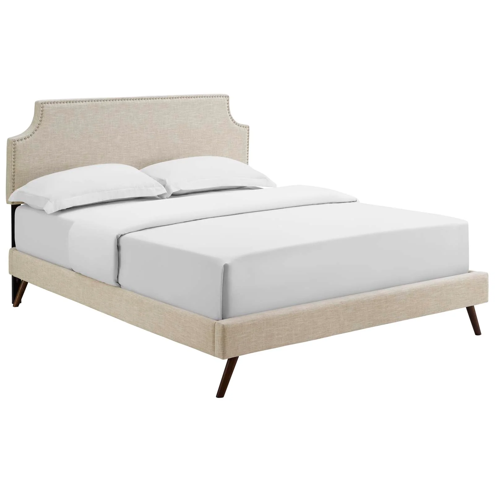 Corene Queen Fabric Platform Bed with Round Splayed Legs By Modway - MOD-5947 - Image 2
