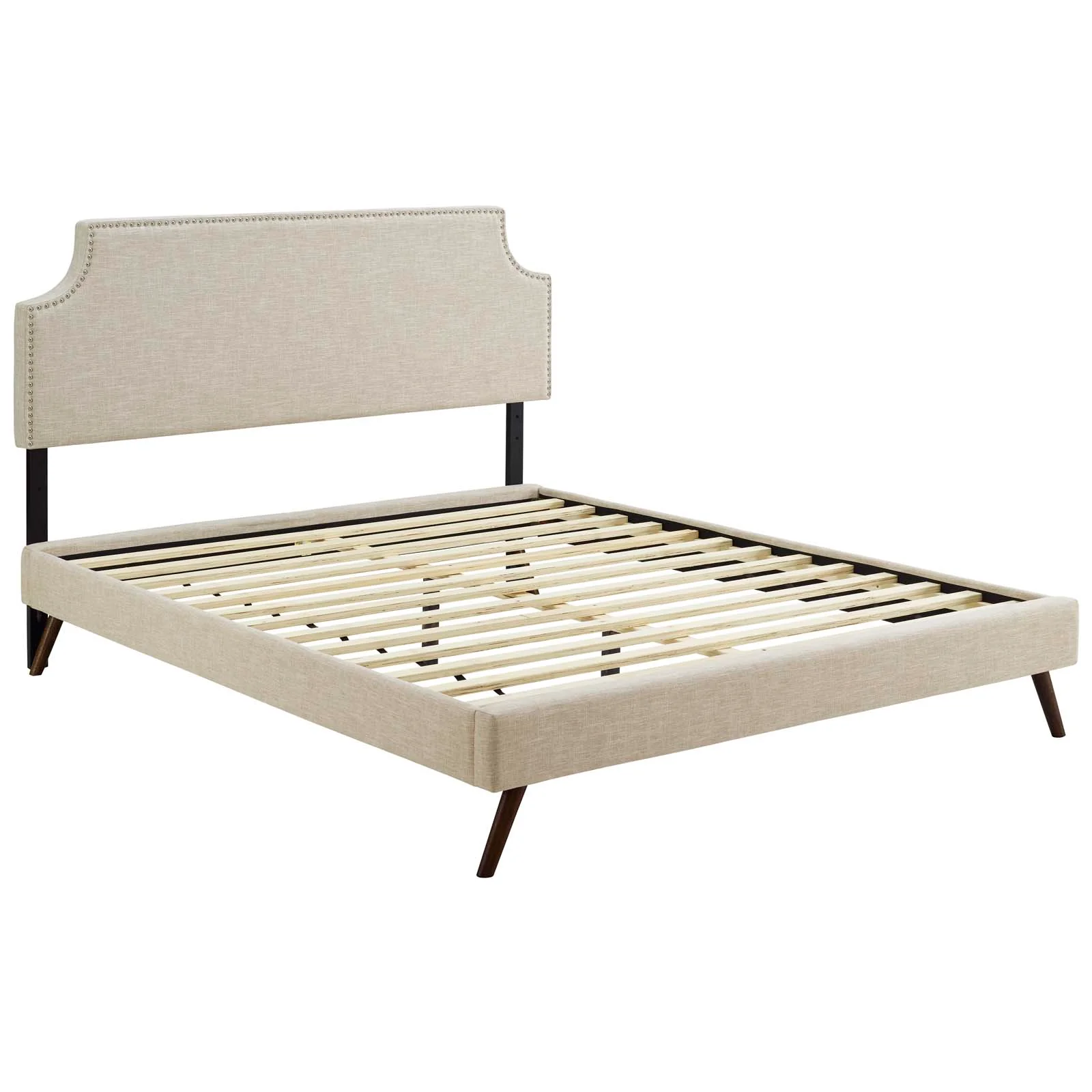 Corene Queen Fabric Platform Bed with Round Splayed Legs By Modway - MOD-5947 - Image 3