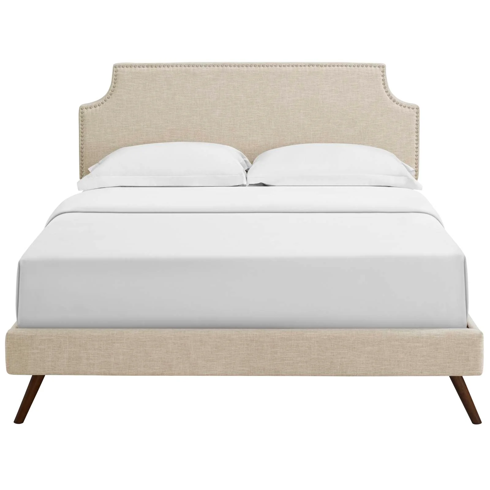 Corene Queen Fabric Platform Bed with Round Splayed Legs By Modway - MOD-5947 - Image 5