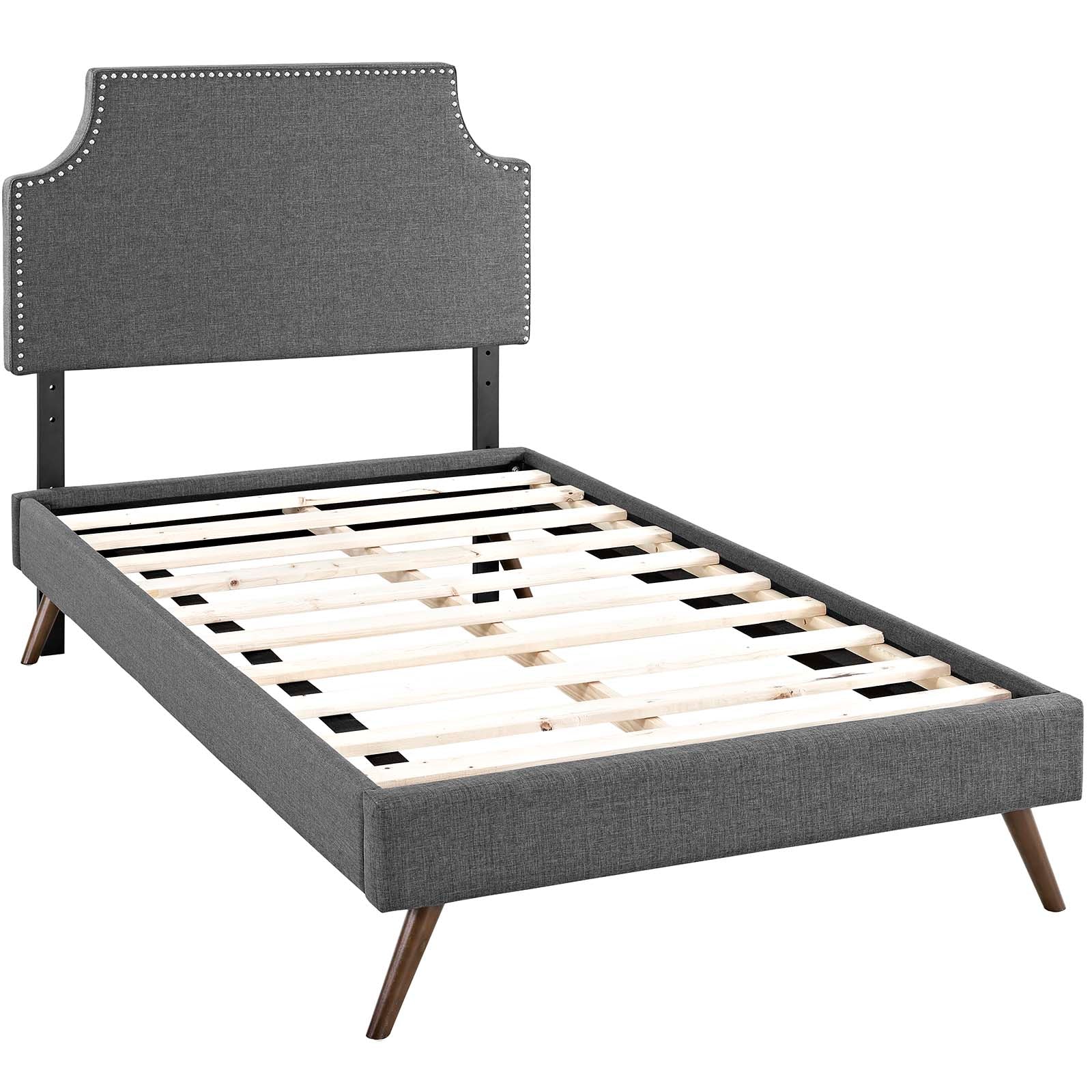 Corene Twin Fabric Platform Bed with Round Splayed Legs By Modway - MOD-5943 - Image 3