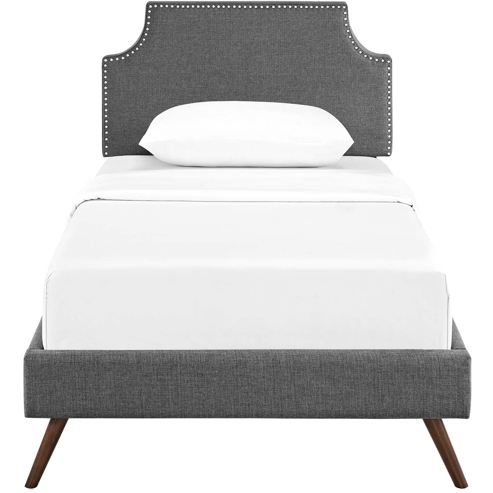 Corene Twin Fabric Platform Bed with Round Splayed Legs By Modway - MOD-5943 - Image 5