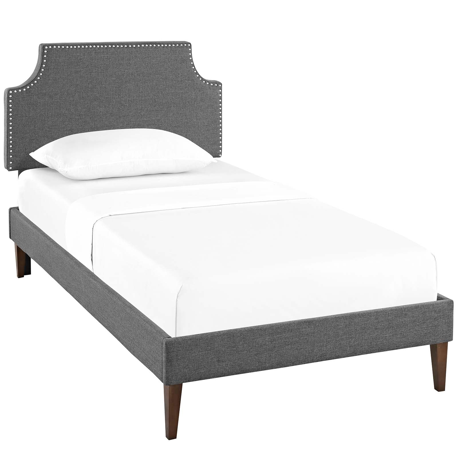 Corene Twin Fabric Platform Bed with Squared Tapered Legs By Modway - MOD-5951 - Image 2