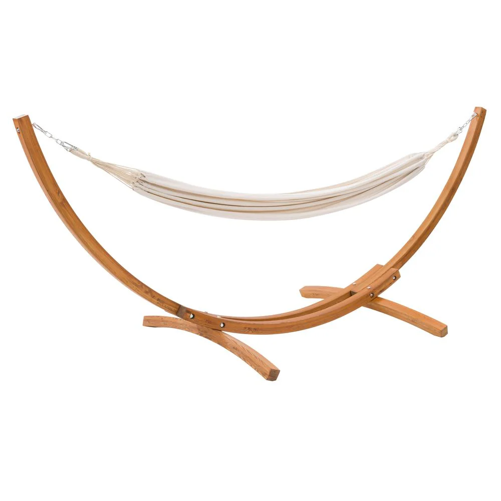 CorLiving Wood Frame Free Standing Sling Hammock in Beige by CorLiving - Image 2