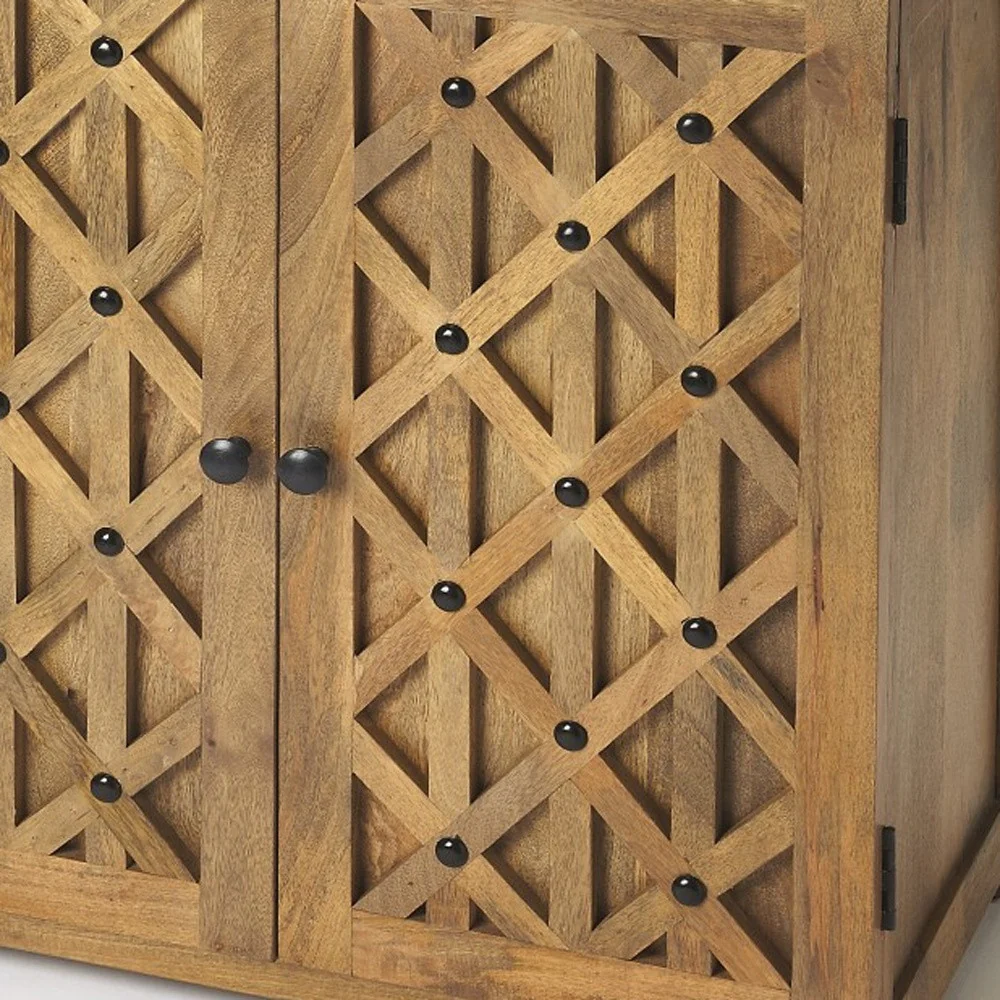 Corona Mango Wood Console Cabinet By Homeroots - Image 2