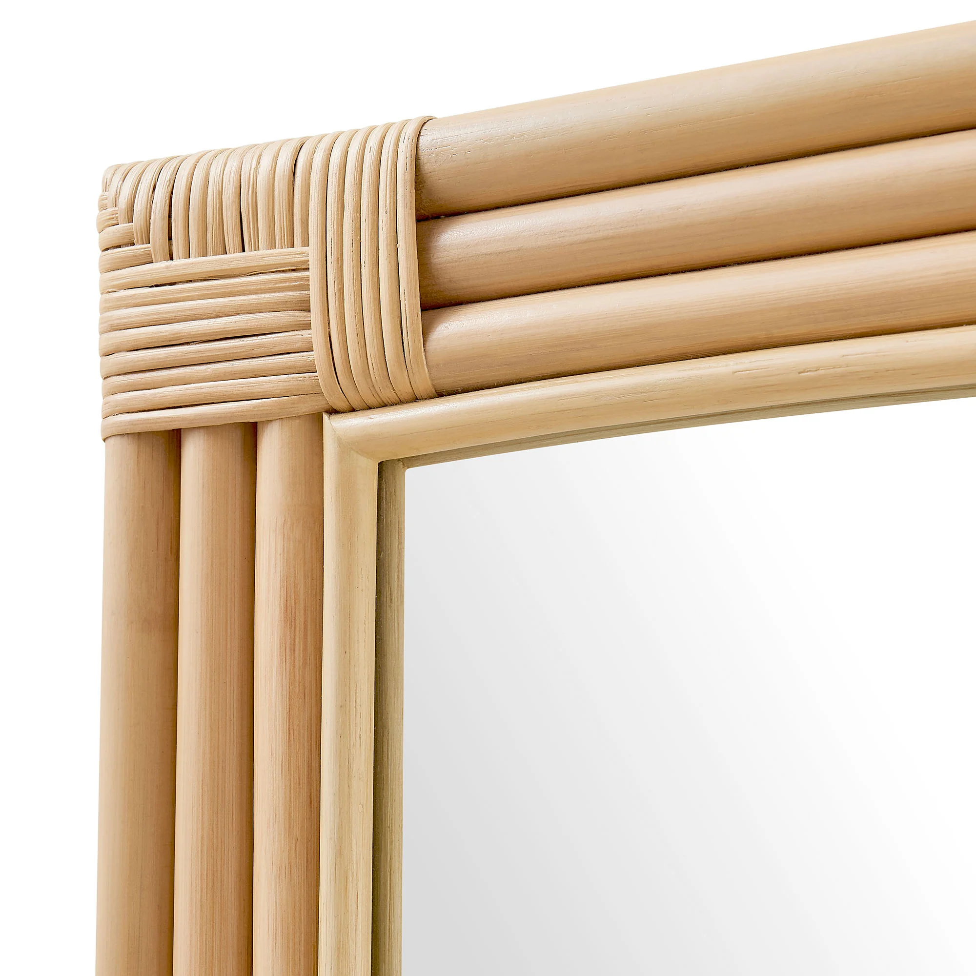Corsica Curved Rectangle Rattan Wall Mirror by Modway - Image 5
