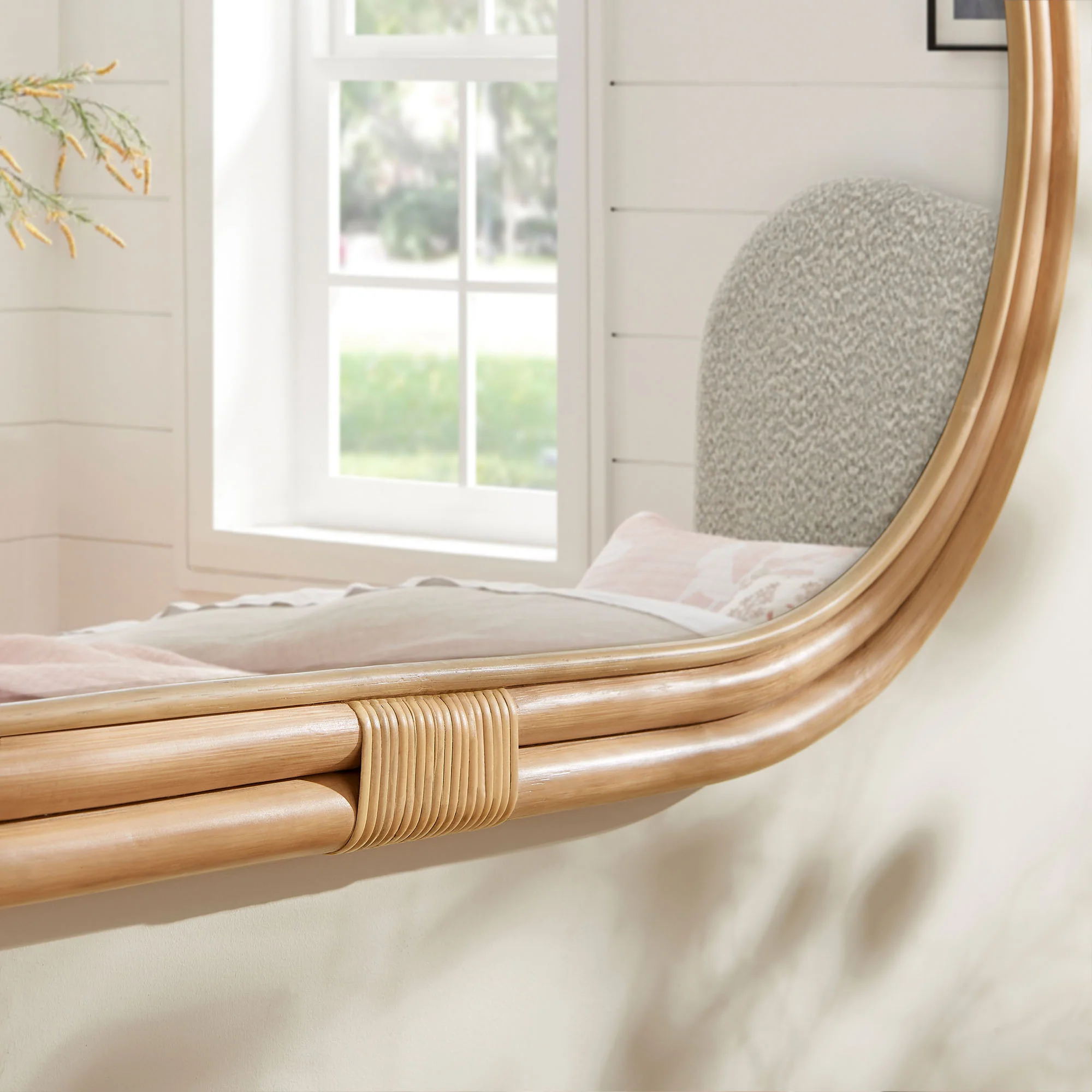 Corsica Oval Rattan Wall Mirror by Modway - Image 6