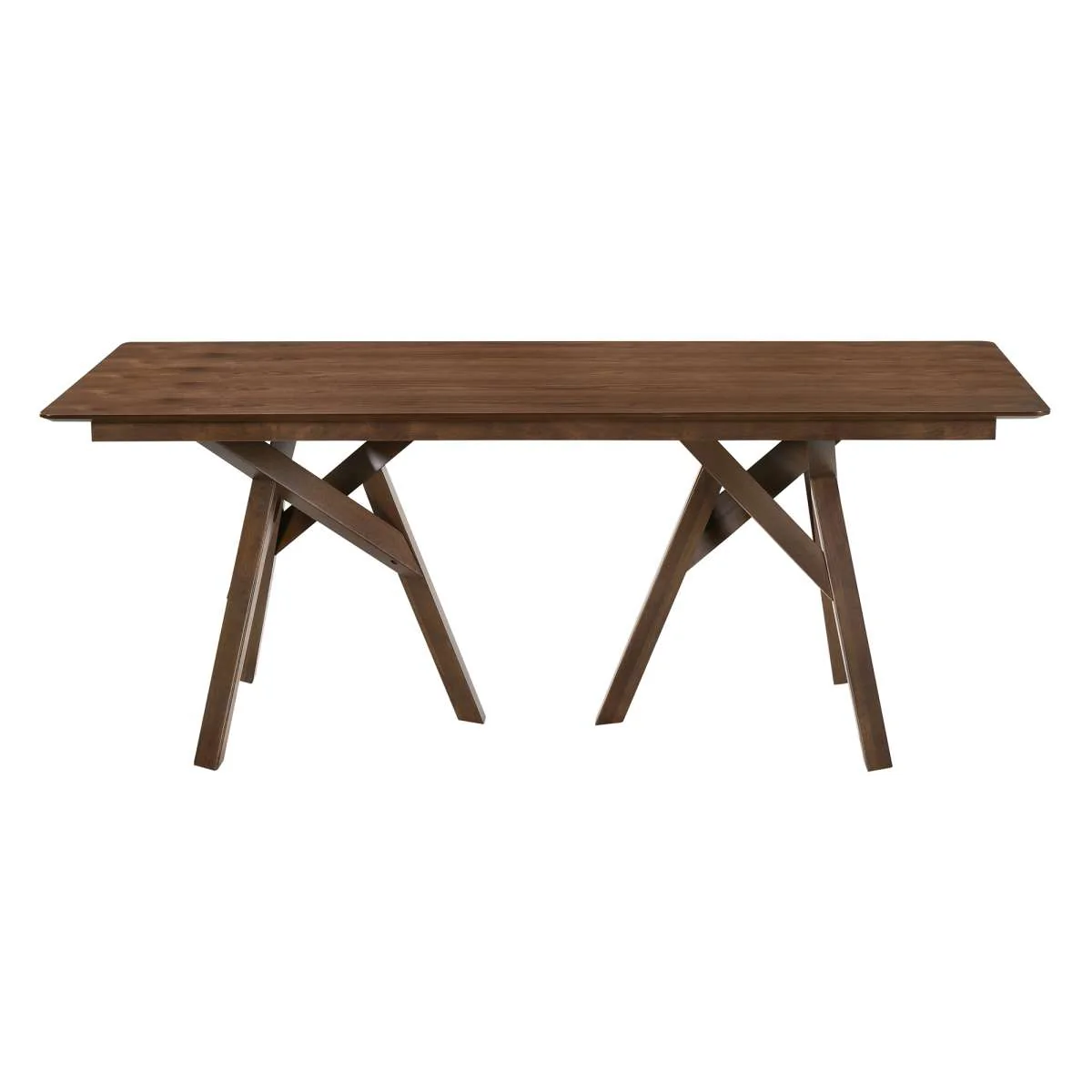 Cortina and Lima 5 Piece Walnut Rectangular Dining Set By Armen Living - Image 5