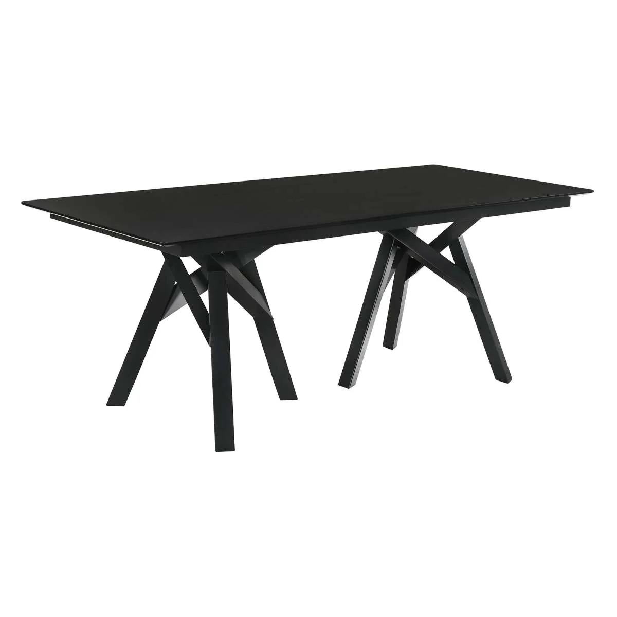 Cortina and Polly 5 Piece Black Rectangular Dining Set By Armen Living - Image 5