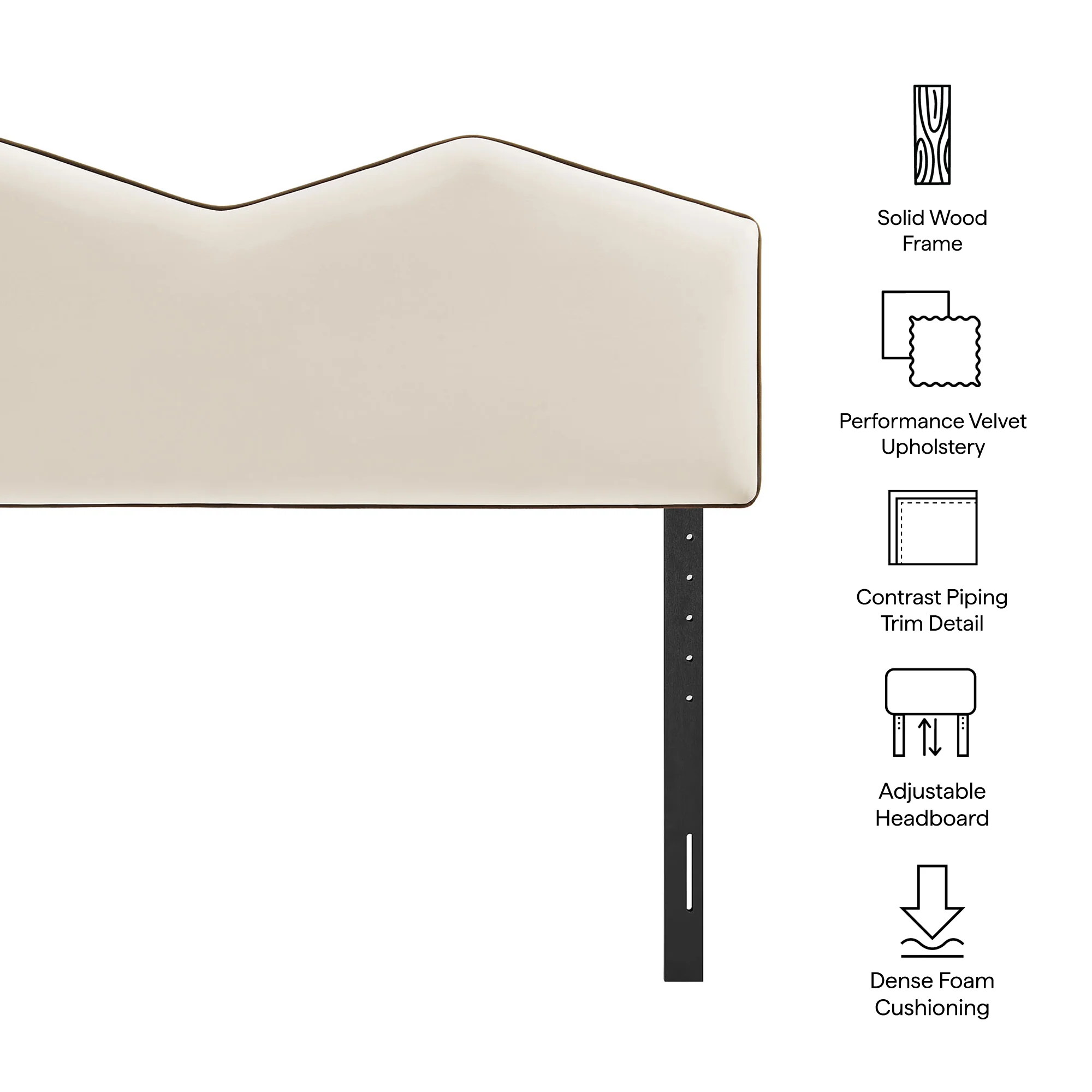 Cosette Performance Velvet King Size Headboard by Modway - Image 7