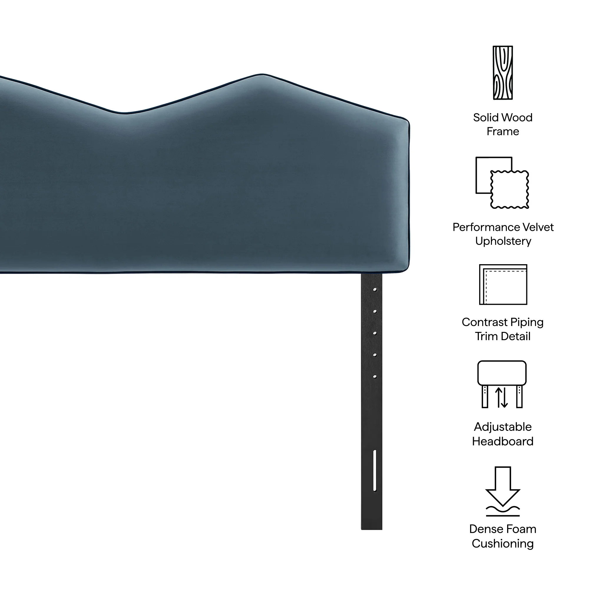Cosette Performance Velvet Queen Size Headboard by Modway - Image 15