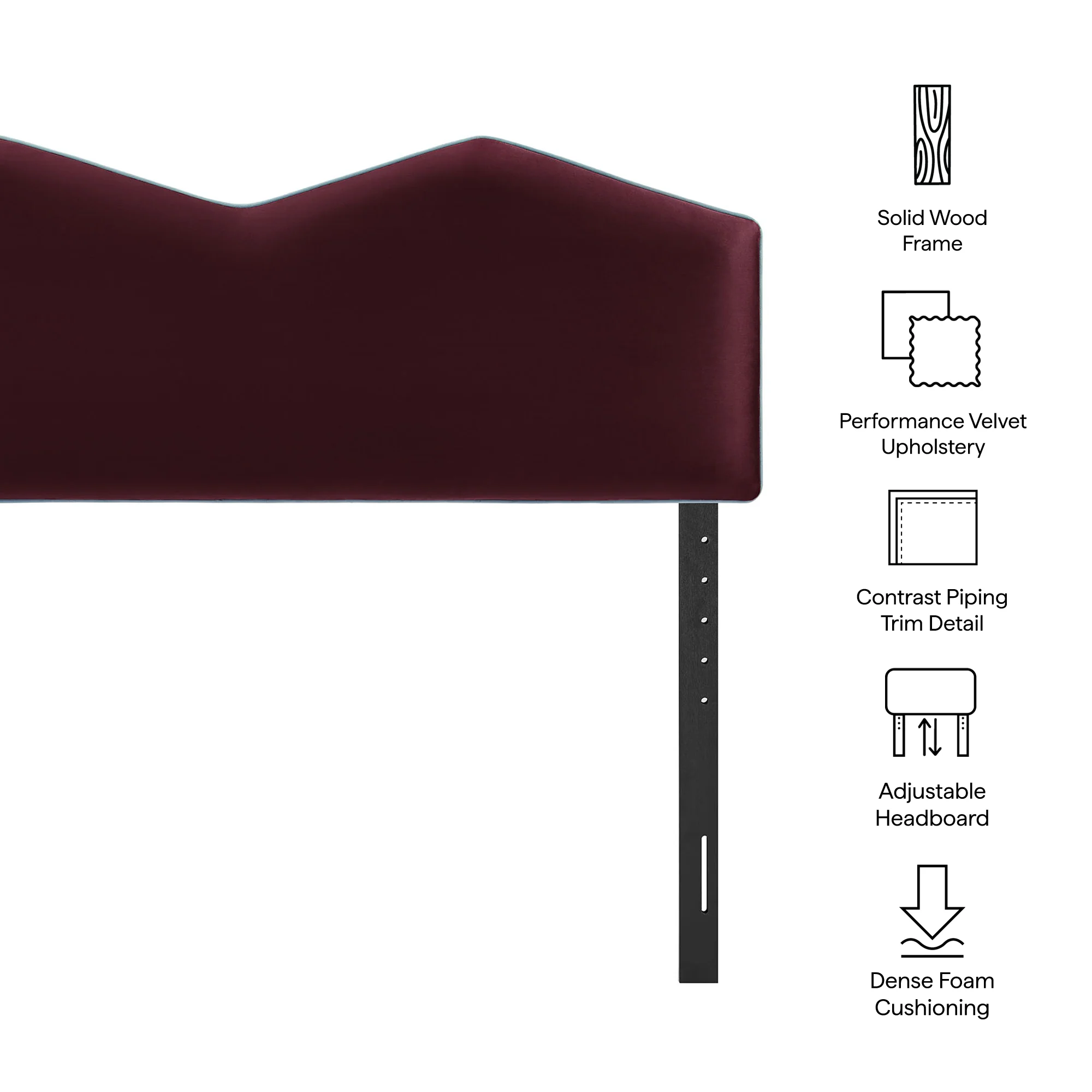 Cosette Performance Velvet Queen Size Headboard by Modway - Image 23