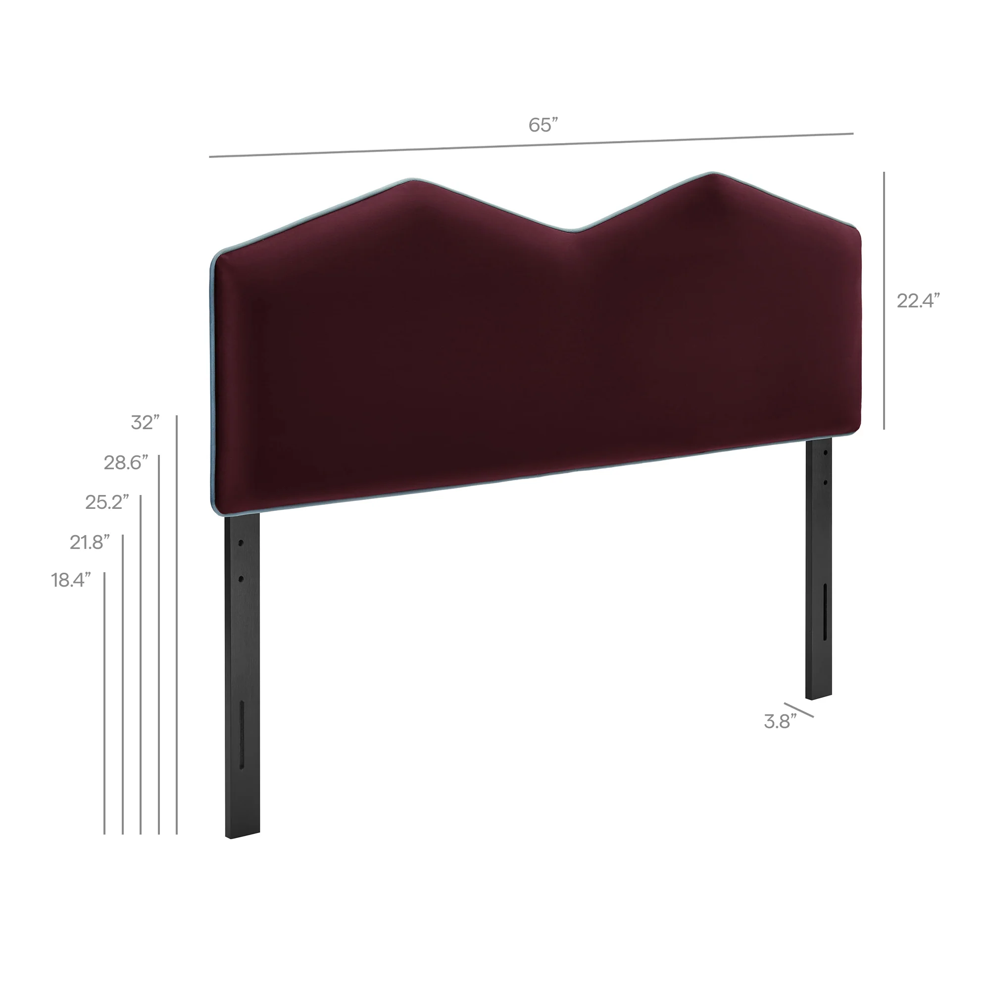 Cosette Performance Velvet Queen Size Headboard by Modway - Image 24
