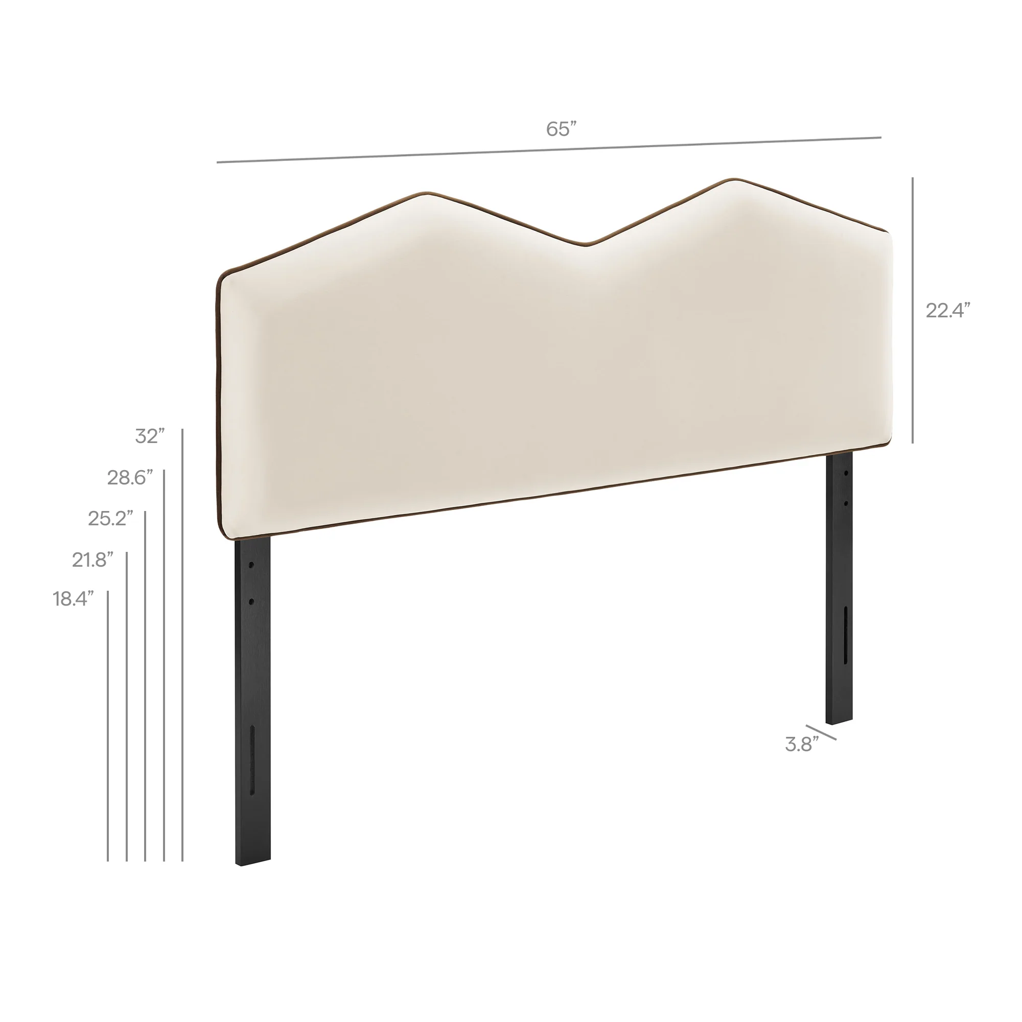 Cosette Performance Velvet Queen Size Headboard by Modway - Image 8
