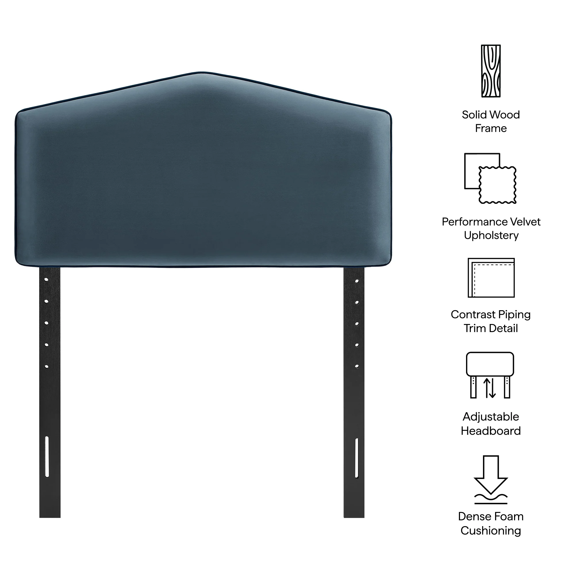Cosette Performance Velvet Twin Size Headboard by Modway - Image 15