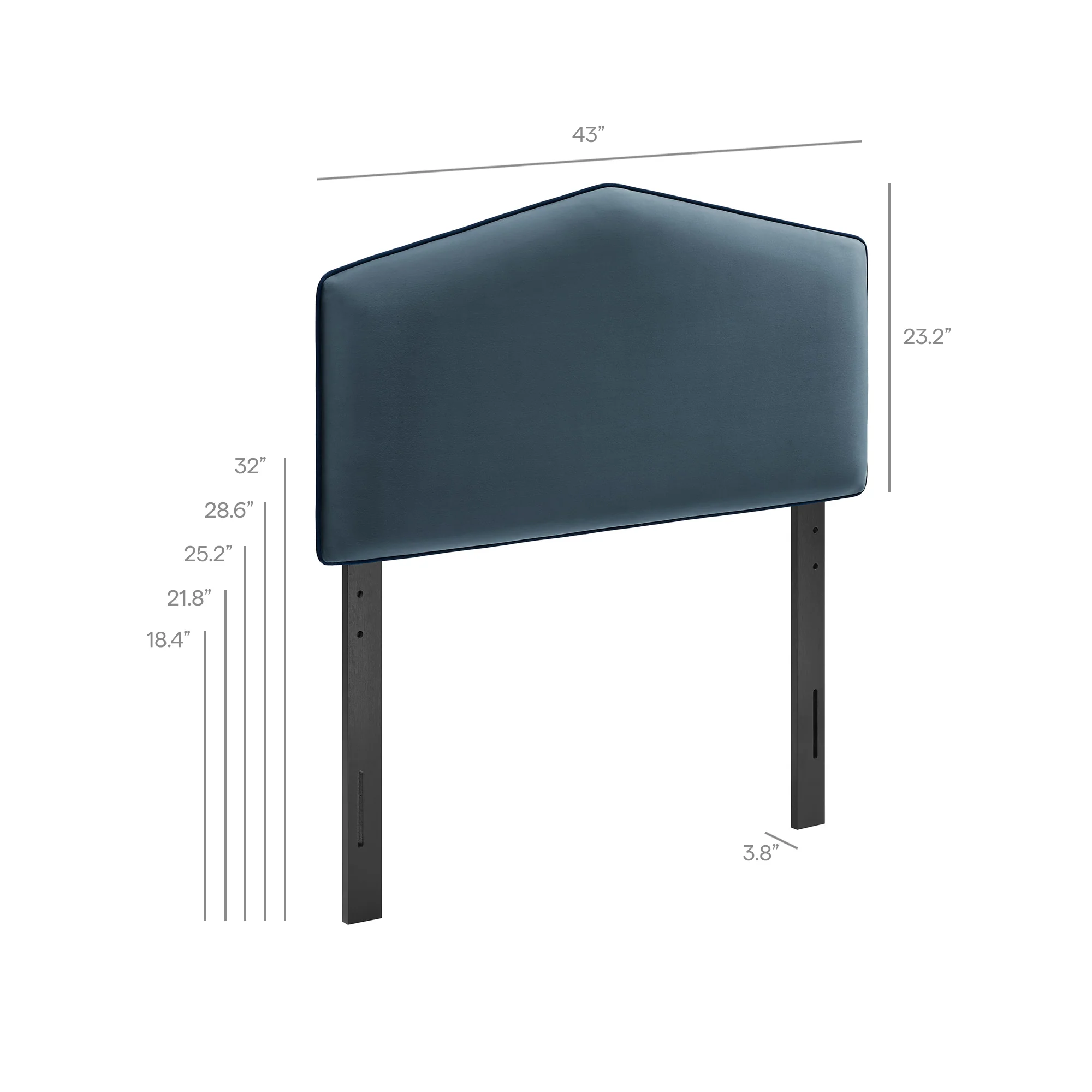 Cosette Performance Velvet Twin Size Headboard by Modway - Image 16