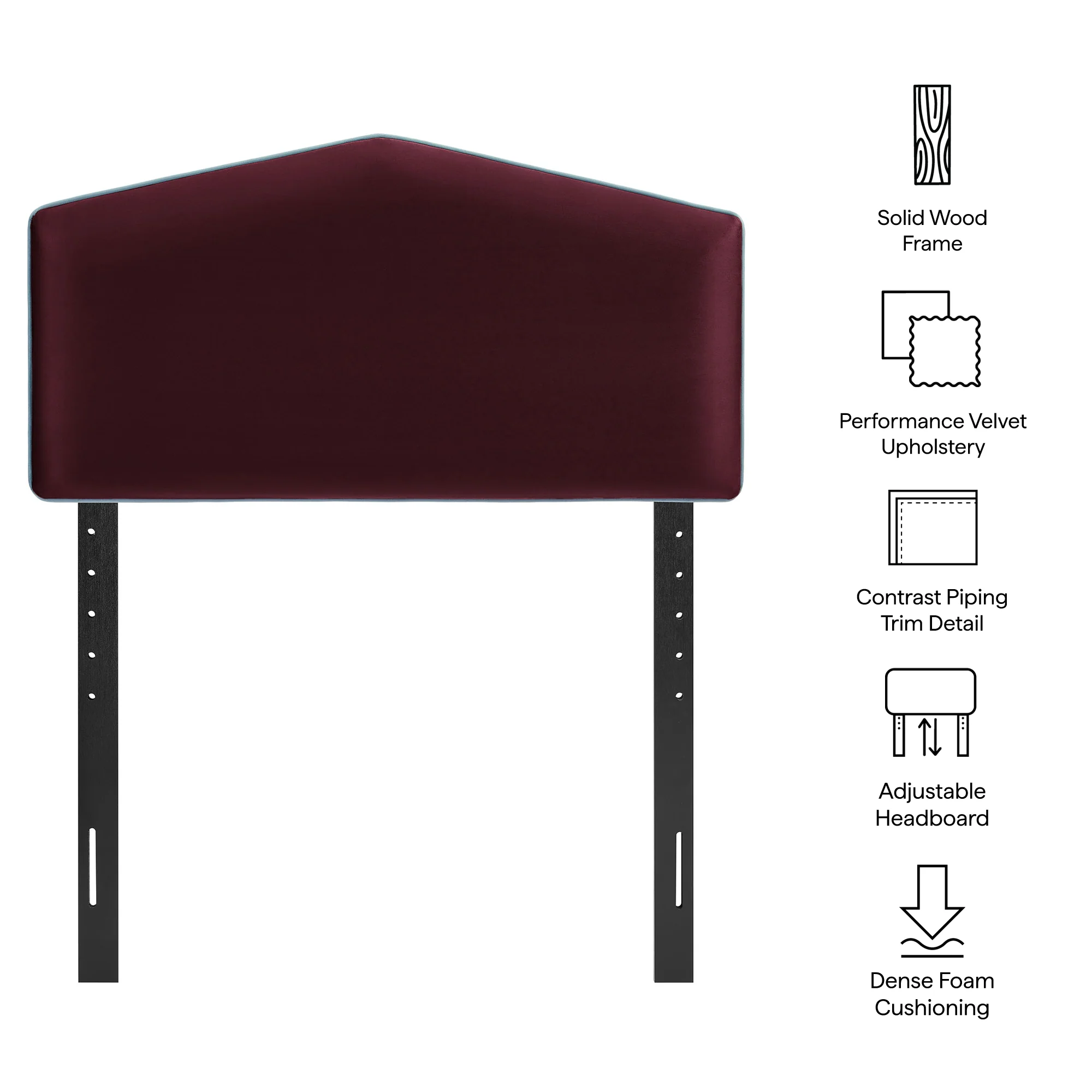 Cosette Performance Velvet Twin Size Headboard by Modway - Image 23