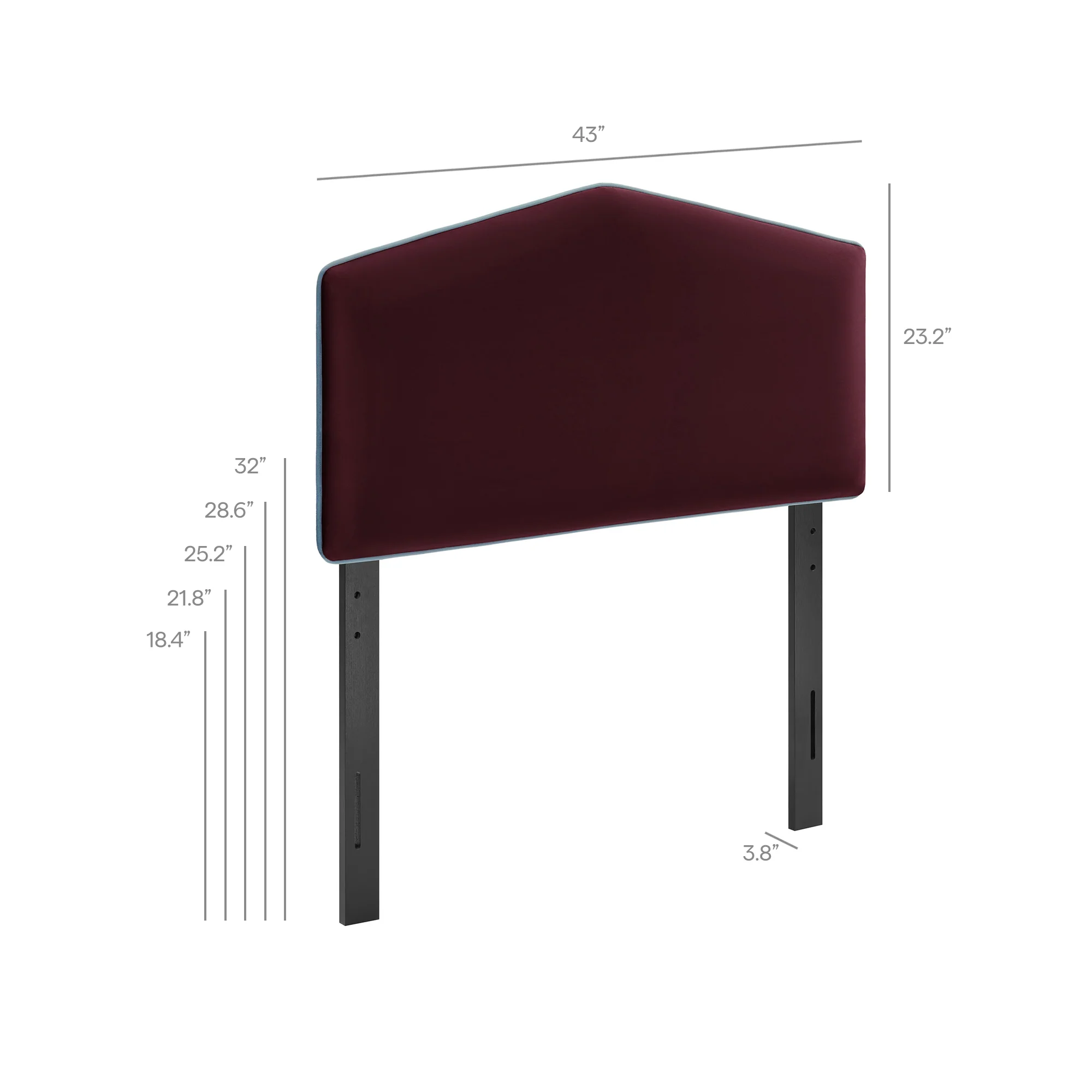 Cosette Performance Velvet Twin Size Headboard by Modway - Image 24