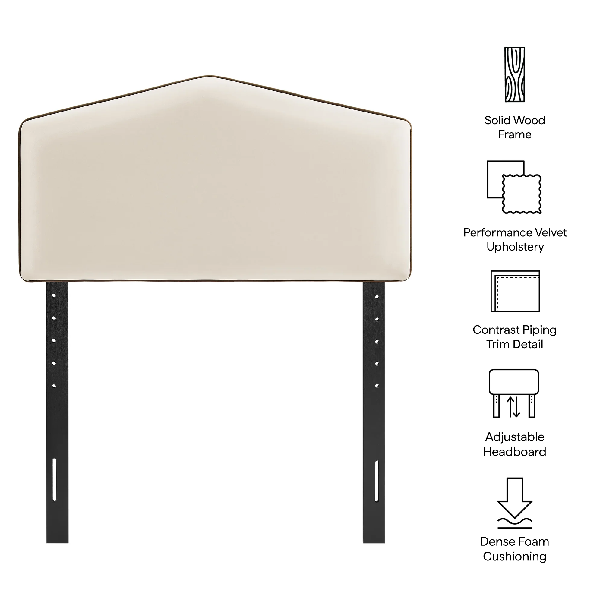 Cosette Performance Velvet Twin Size Headboard by Modway - Image 7
