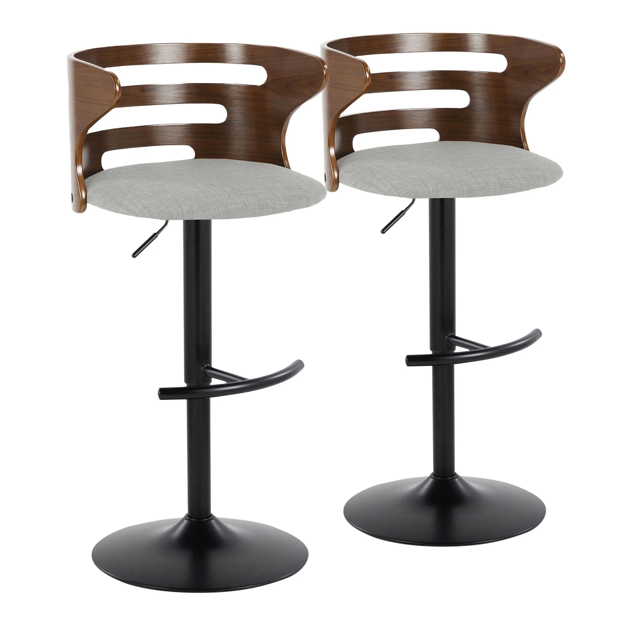 Cosi Adjustable Barstool - Set of 2 By LumiSource - BS-COSIFB-RT2 BKWLCHAR2 - Image 15