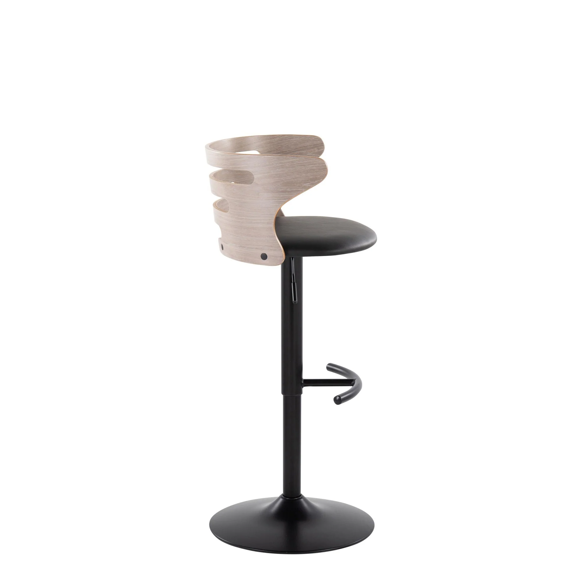 Cosi Adjustable Barstool - Set of 2 By LumiSource - BS-COSIPU-RT2 BKLGYBK2 - Image 3