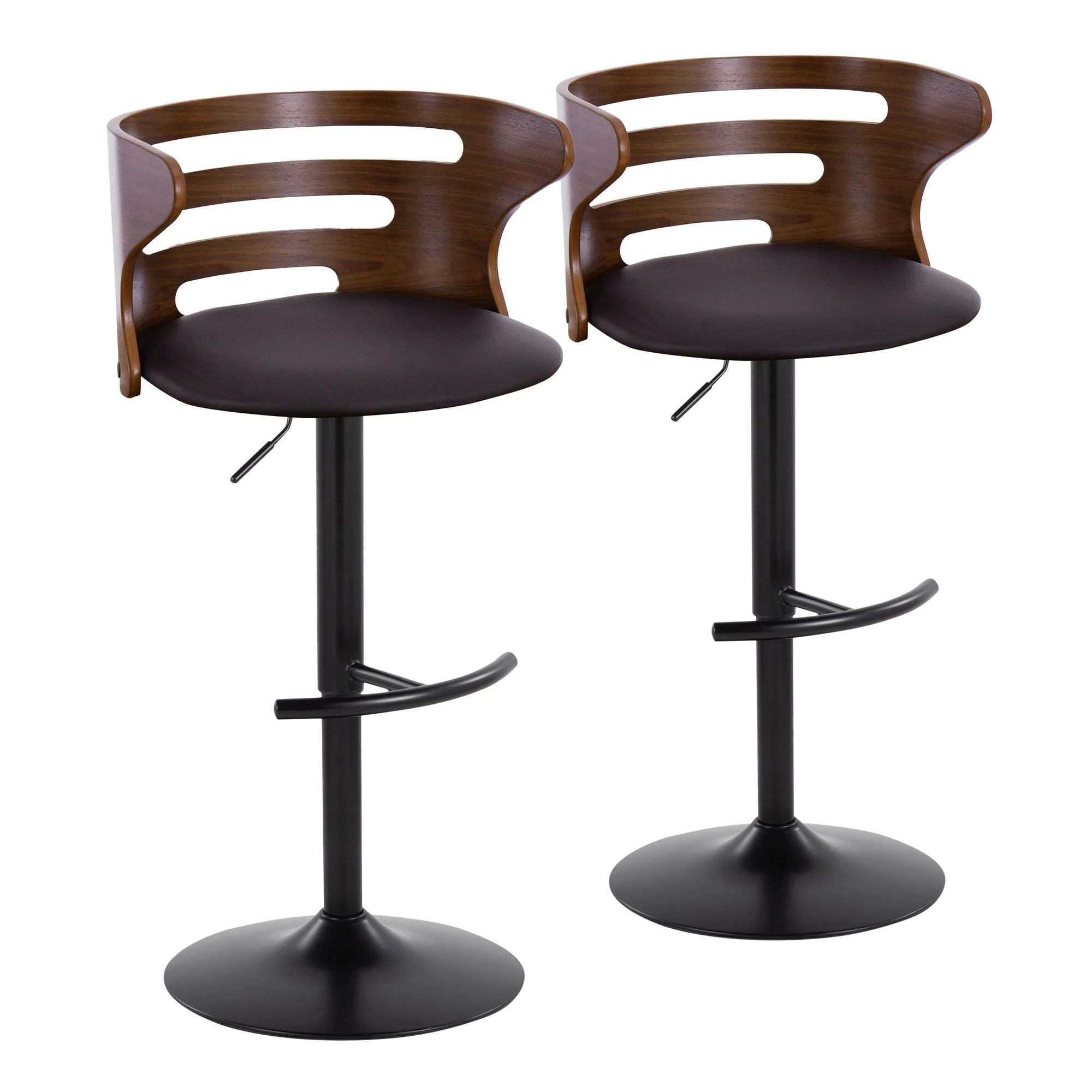 Cosi Adjustable Barstool - Set of 2 By LumiSource - BS-COSIPU-RT2 BKWLBN2 - Image 5