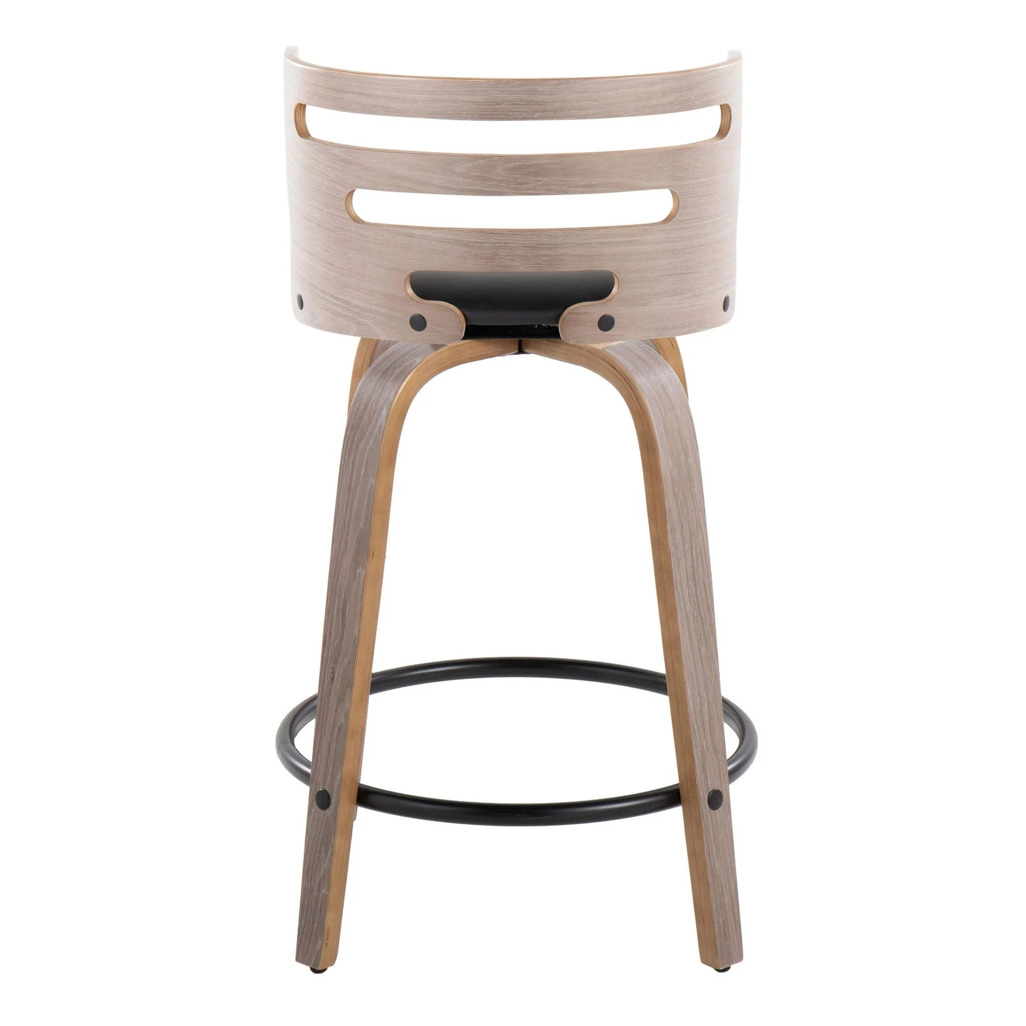 Cosini 24" Fixed-Height Counter Stool - Set of 2 By LumiSource - B24-COSIPU-GRTZQ2 LGYLGYBK2 - Image 10