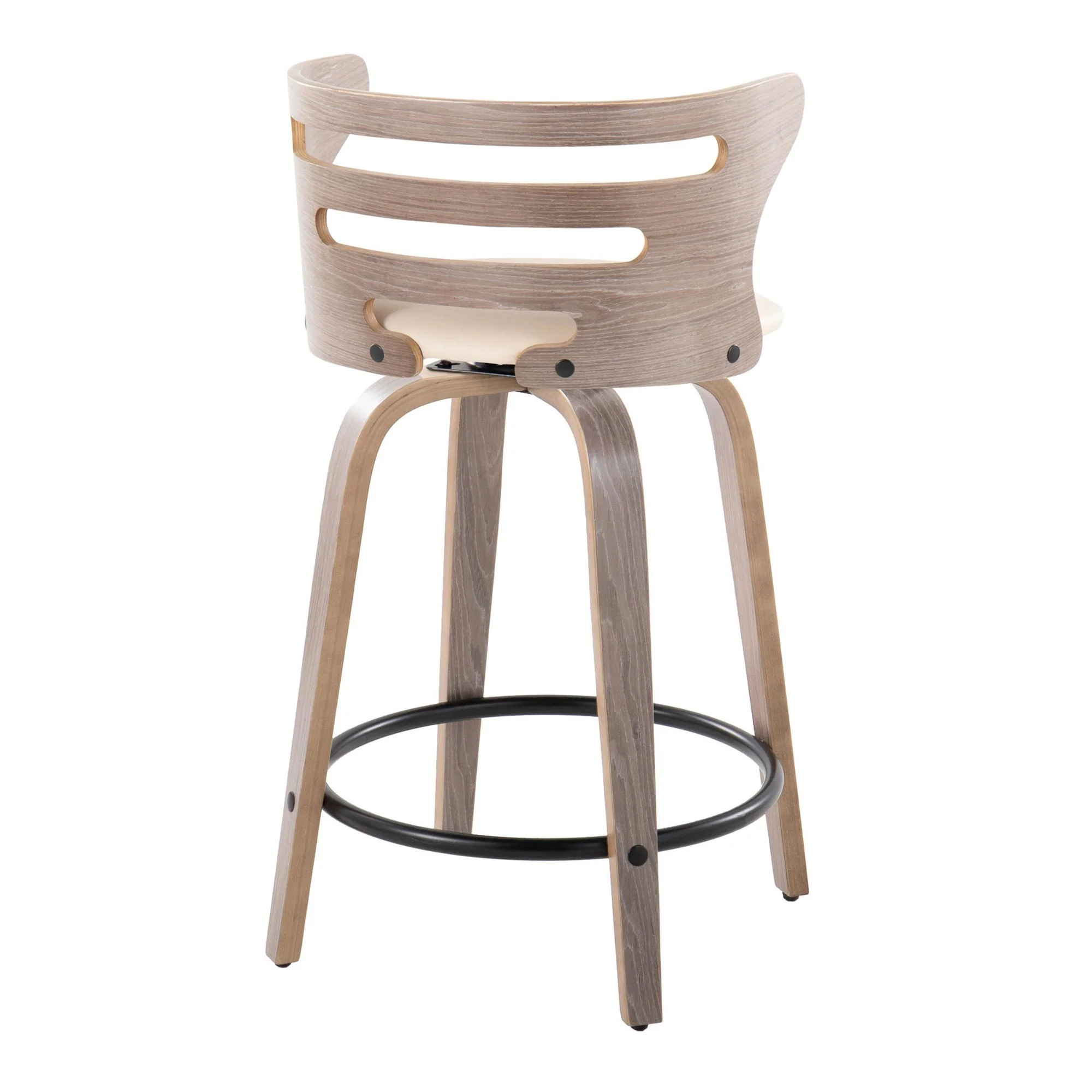 Cosini 24" Fixed-Height Counter Stool - Set of 2 By LumiSource - B24-COSIPU-GRTZQ2 LGYLGYBK2 - Image 18