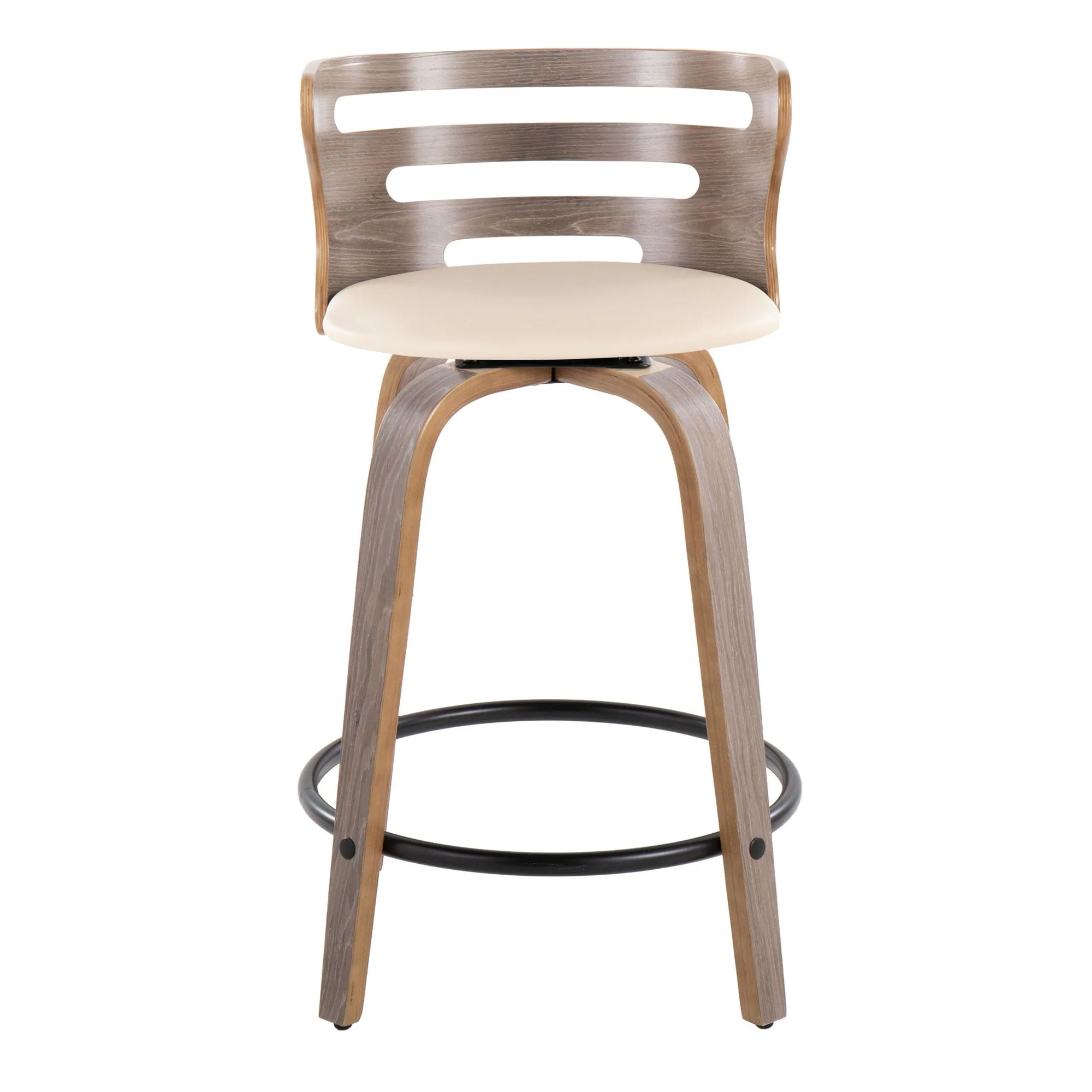 Cosini 24" Fixed-Height Counter Stool - Set of 2 By LumiSource - B24-COSIPU-GRTZQ2 LGYLGYBK2 - Image 19