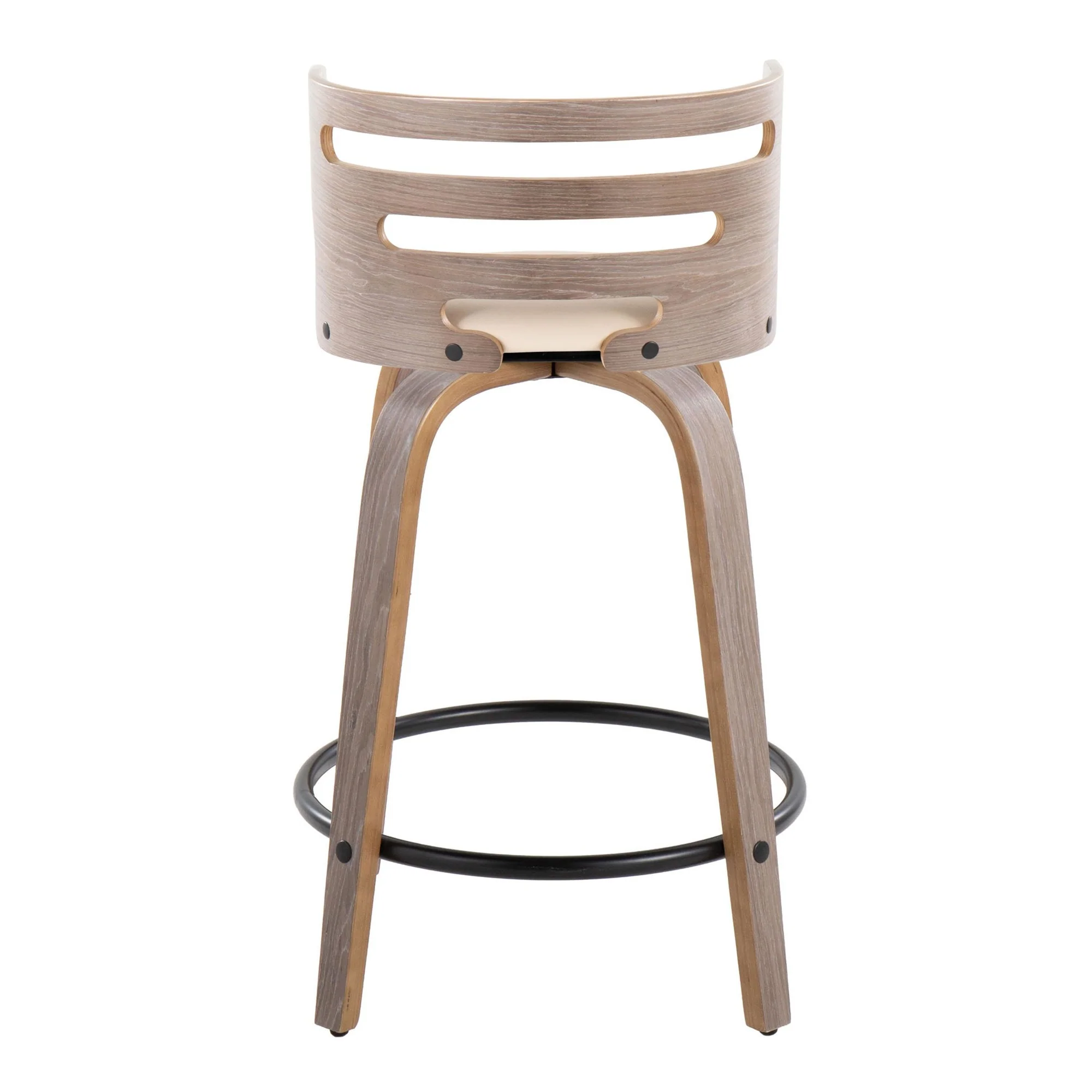 Cosini 24" Fixed-Height Counter Stool - Set of 2 By LumiSource - B24-COSIPU-GRTZQ2 LGYLGYBK2 - Image 20