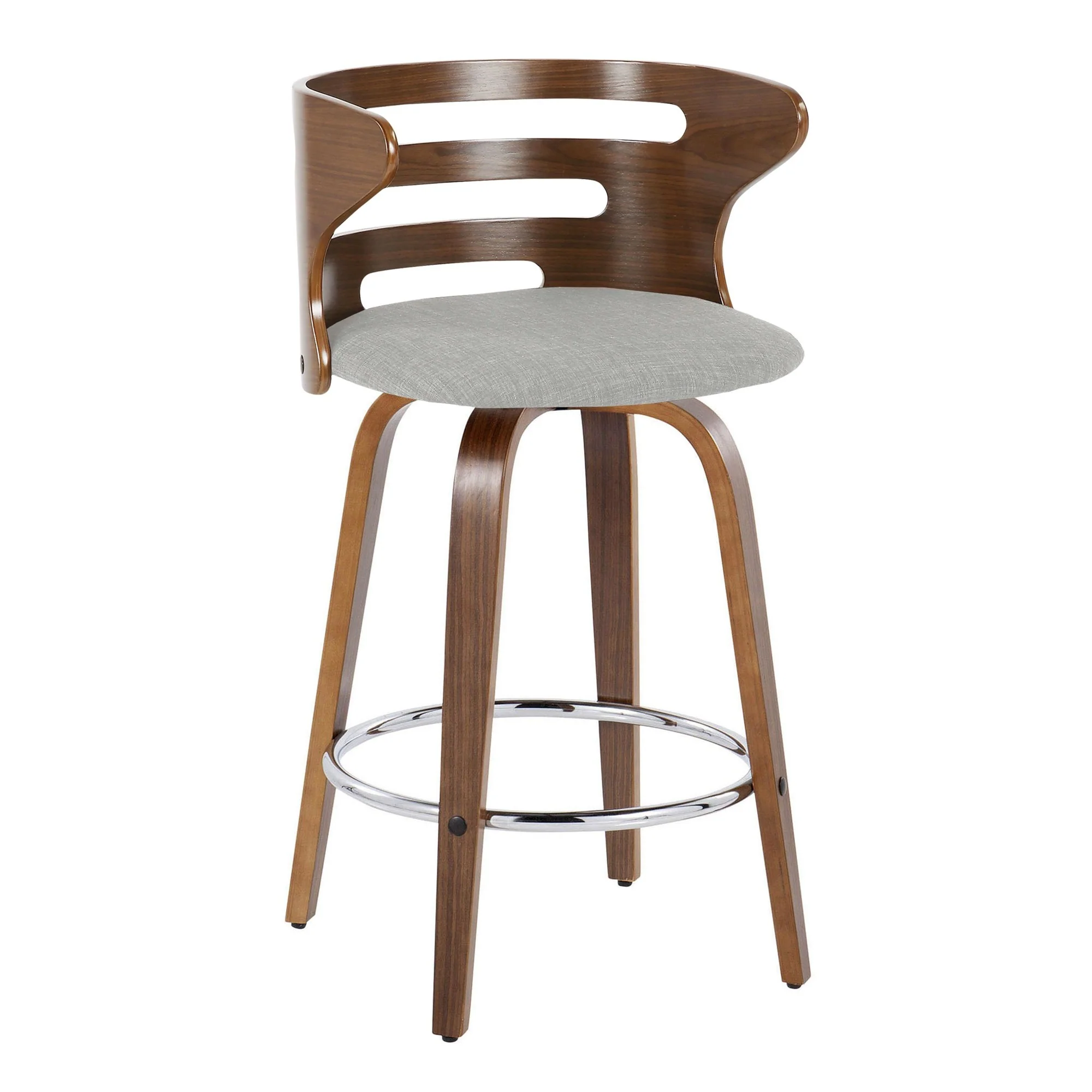Cosini 26" Fixed-Height Counter Stool - Set of 2 By LumiSource - B26-COSIFB-GRTZR2 WLWLCHAR2 - Image 17