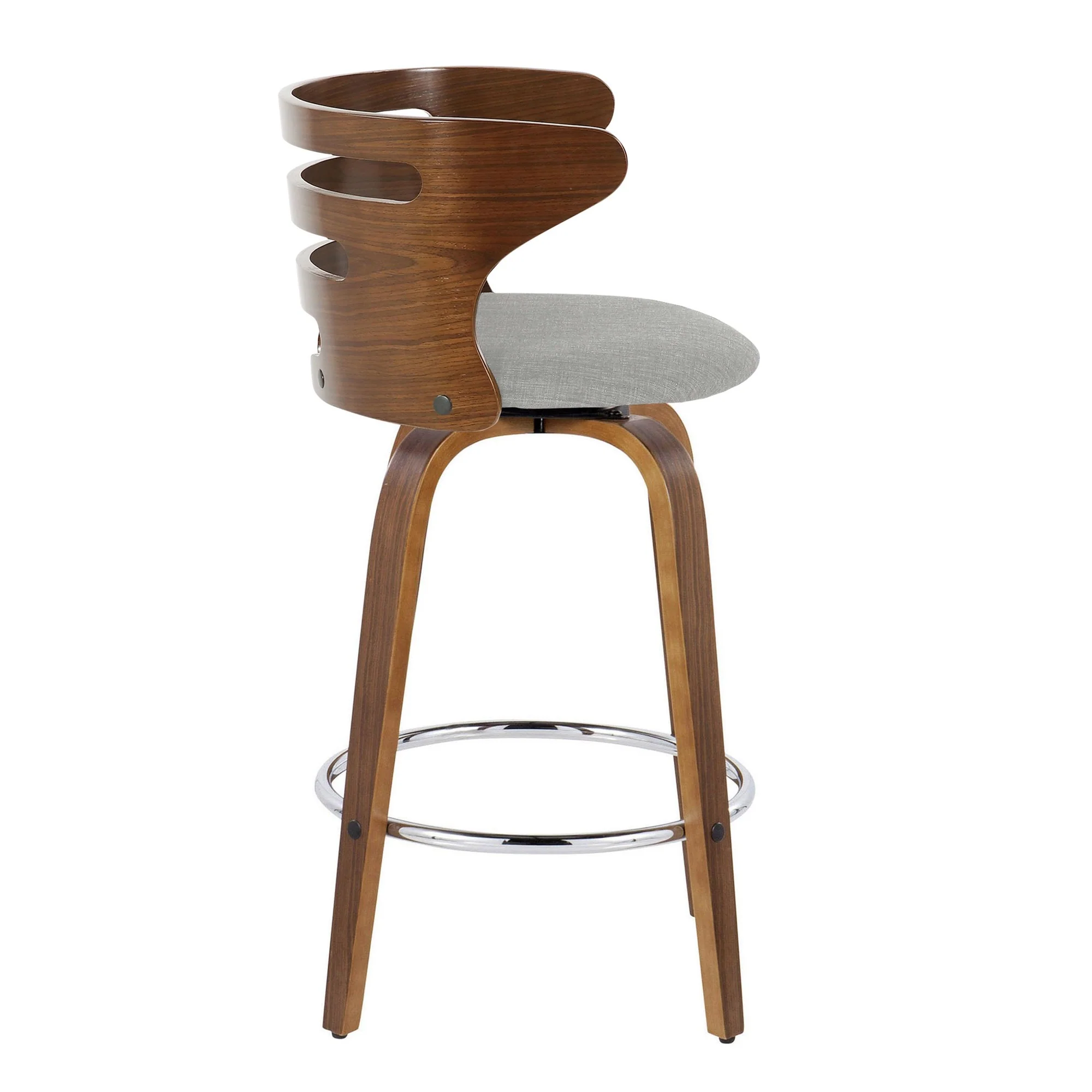 Cosini 26" Fixed-Height Counter Stool - Set of 2 By LumiSource - B26-COSIFB-GRTZR2 WLWLCHAR2 - Image 18