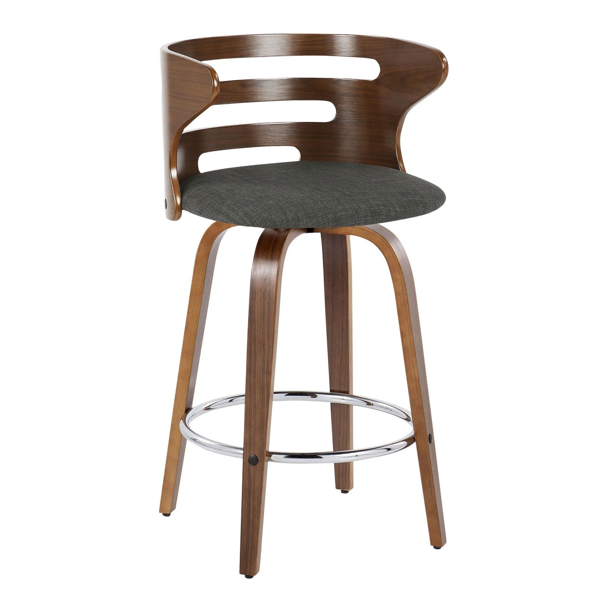 Cosini 26" Fixed-Height Counter Stool - Set of 2 By LumiSource - B26-COSIFB-GRTZR2 WLWLCHAR2 - Image 6