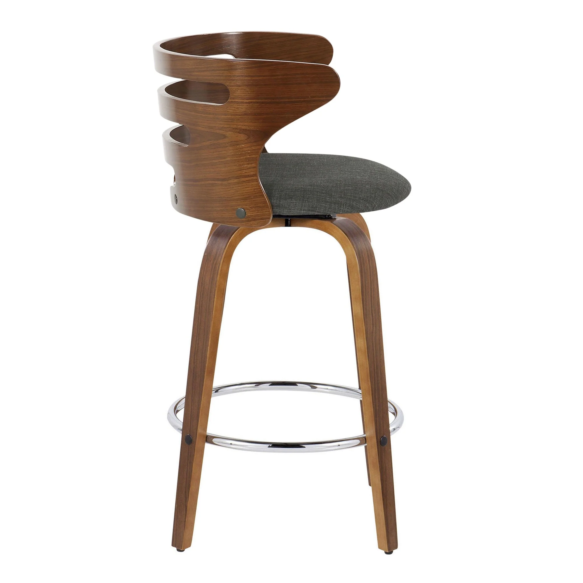 Cosini 26" Fixed-Height Counter Stool - Set of 2 By LumiSource - B26-COSIFB-GRTZR2 WLWLCHAR2 - Image 7