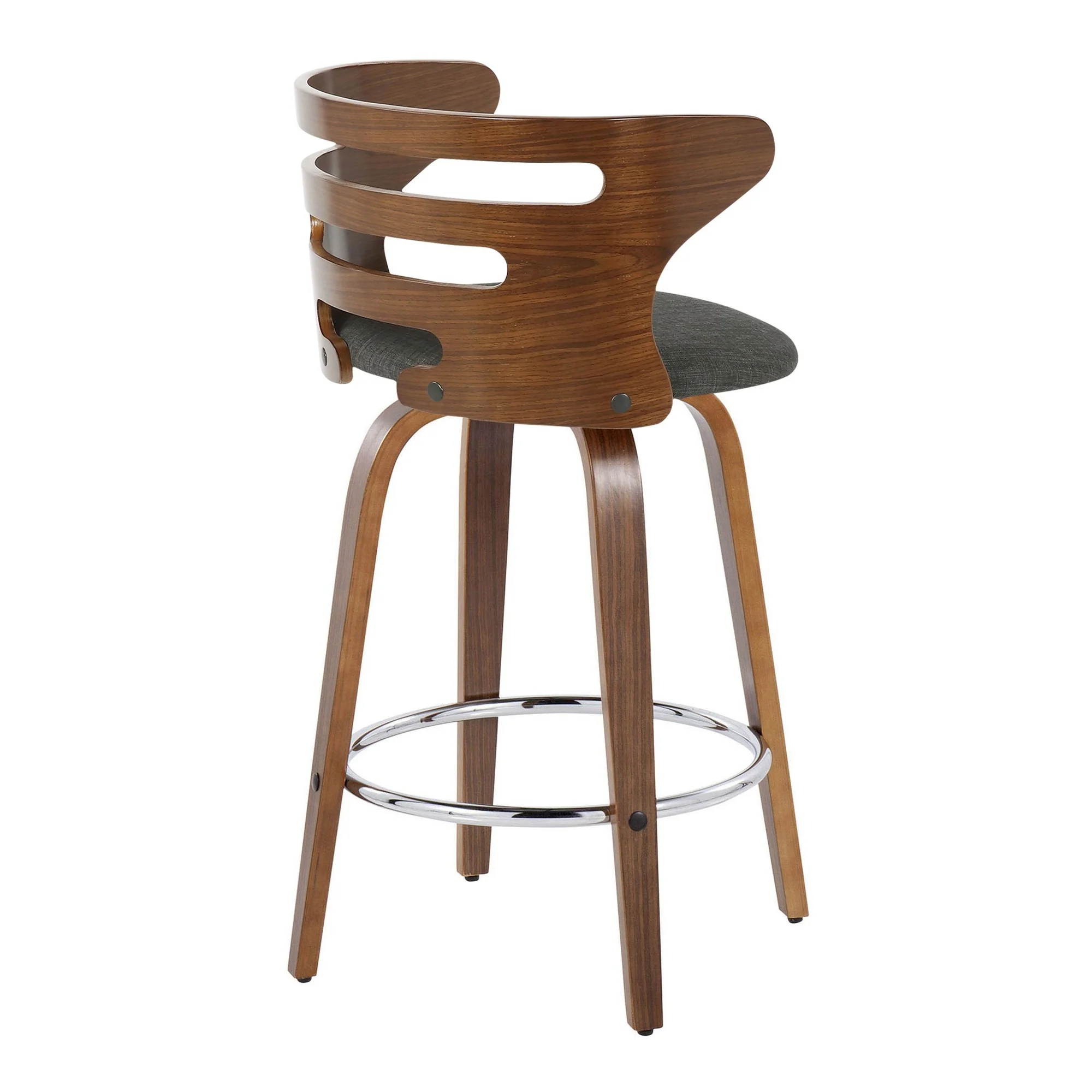 Cosini 26" Fixed-Height Counter Stool - Set of 2 By LumiSource - B26-COSIFB-GRTZR2 WLWLCHAR2 - Image 8
