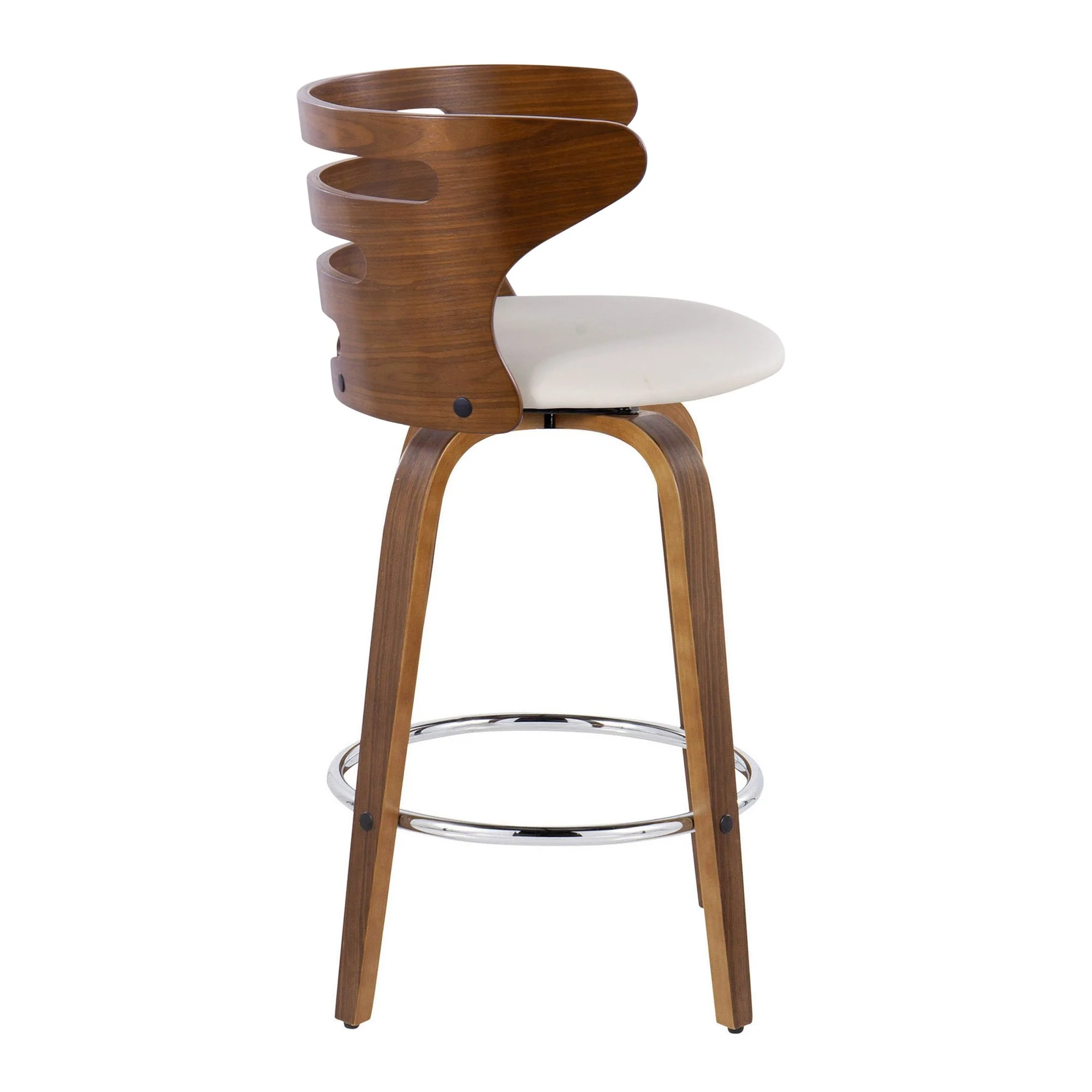 Cosini 26" Fixed-Height Counter Stool - Set of 2 By LumiSource - B26-COSIPU-GRTZR2 WLWLBN2 - Image 17