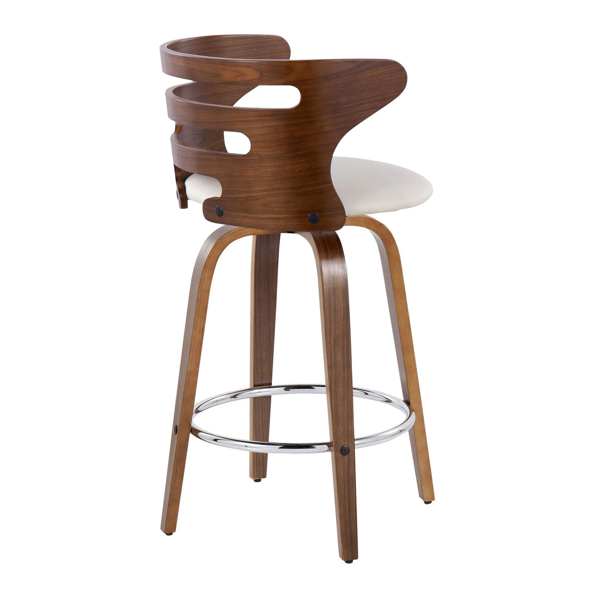 Cosini 26" Fixed-Height Counter Stool - Set of 2 By LumiSource - B26-COSIPU-GRTZR2 WLWLBN2 - Image 18
