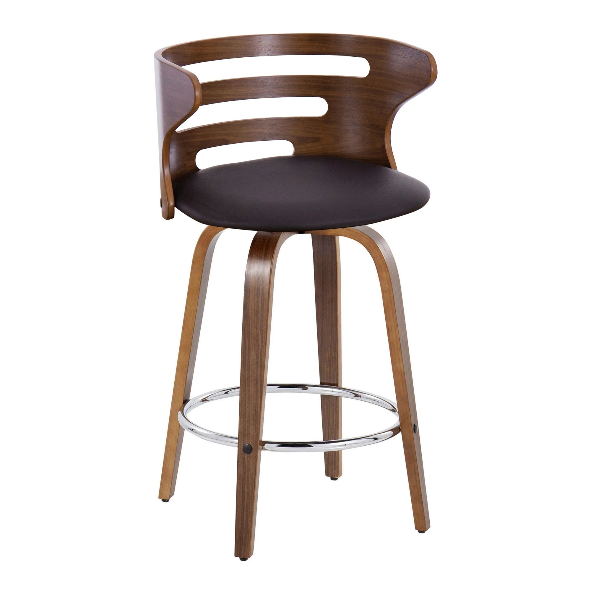 Cosini 26" Fixed-Height Counter Stool - Set of 2 By LumiSource - B26-COSIPU-GRTZR2 WLWLBN2 - Image 5