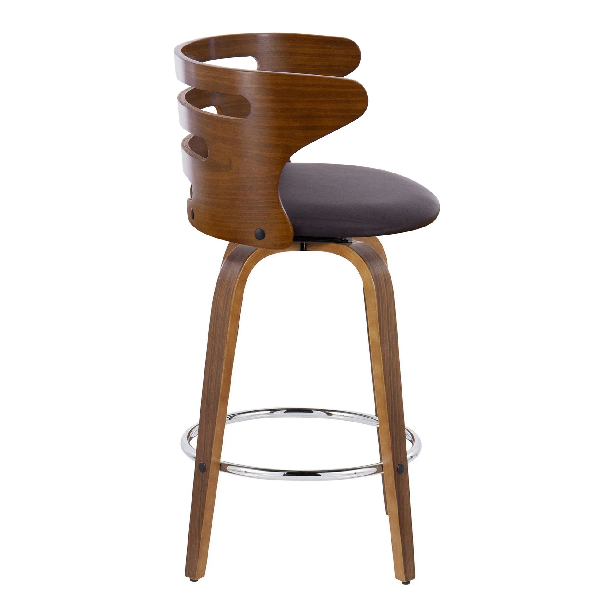 Cosini 26" Fixed-Height Counter Stool - Set of 2 By LumiSource - B26-COSIPU-GRTZR2 WLWLBN2 - Image 6
