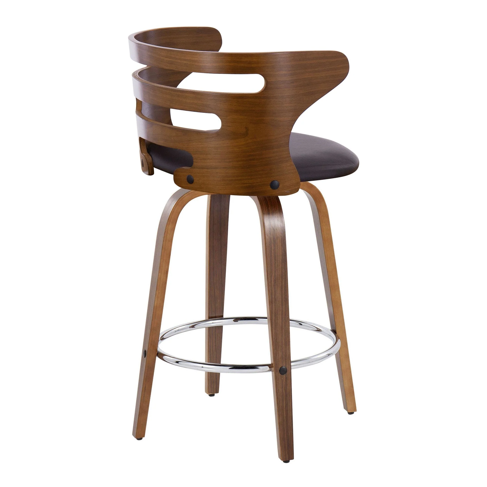 Cosini 26" Fixed-Height Counter Stool - Set of 2 By LumiSource - B26-COSIPU-GRTZR2 WLWLBN2 - Image 7