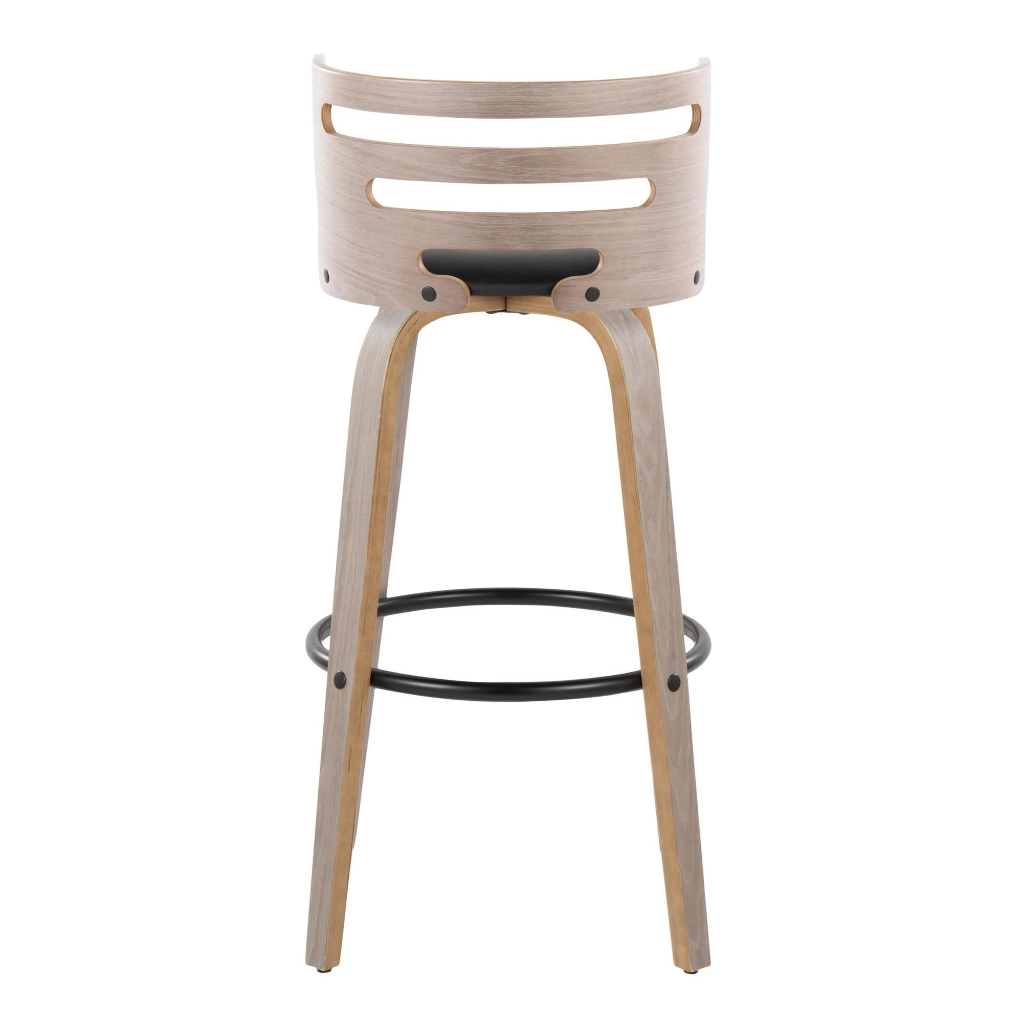 Cosini 30" Fixed-Height Barstool - Set of 2 By LumiSource - B30-COSIPU-GRTZQ2 LGYLGYBK2 - Image 10