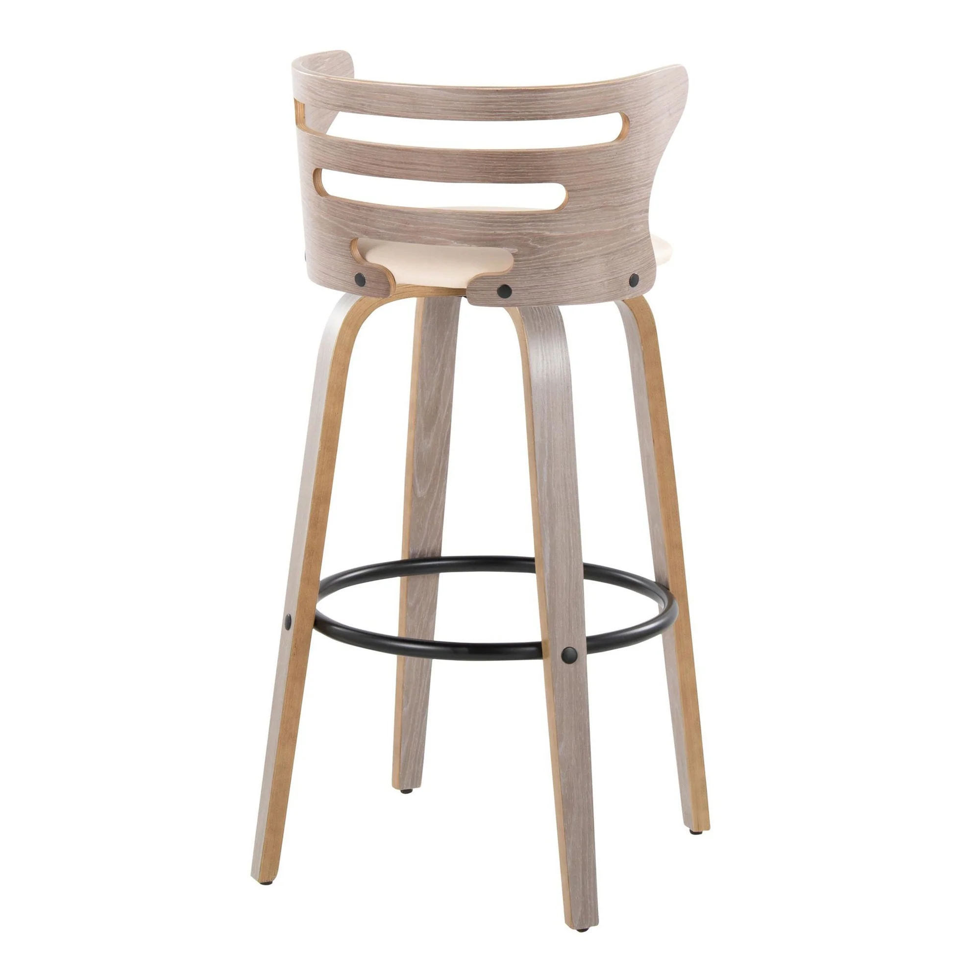 Cosini 30" Fixed-Height Barstool - Set of 2 By LumiSource - B30-COSIPU-GRTZQ2 LGYLGYBK2 - Image 18