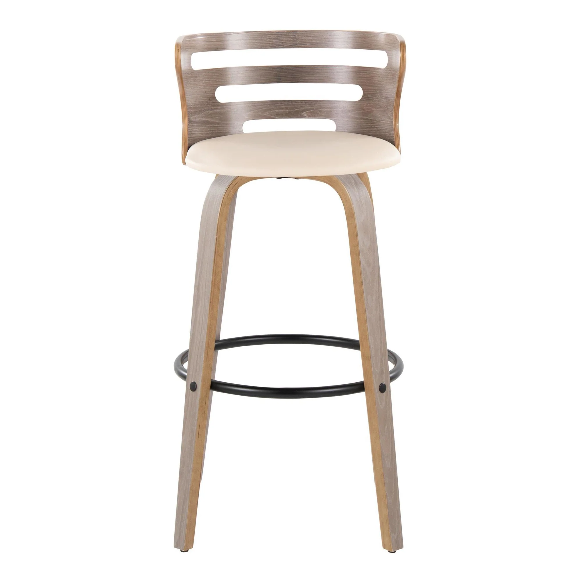 Cosini 30" Fixed-Height Barstool - Set of 2 By LumiSource - B30-COSIPU-GRTZQ2 LGYLGYBK2 - Image 19