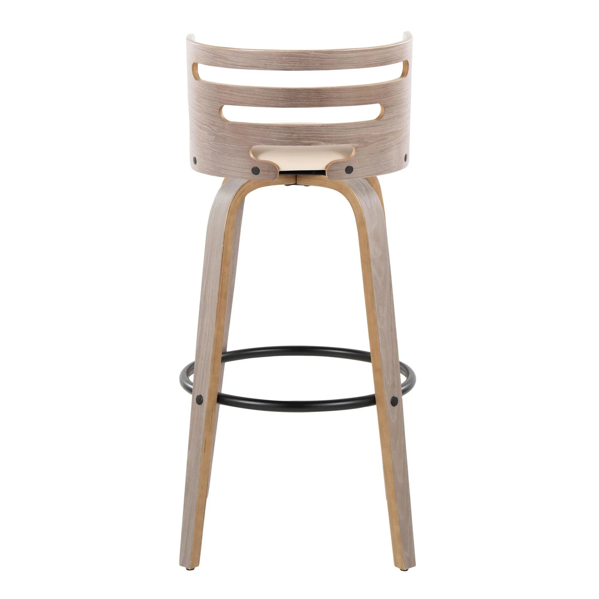 Cosini 30" Fixed-Height Barstool - Set of 2 By LumiSource - B30-COSIPU-GRTZQ2 LGYLGYBK2 - Image 20