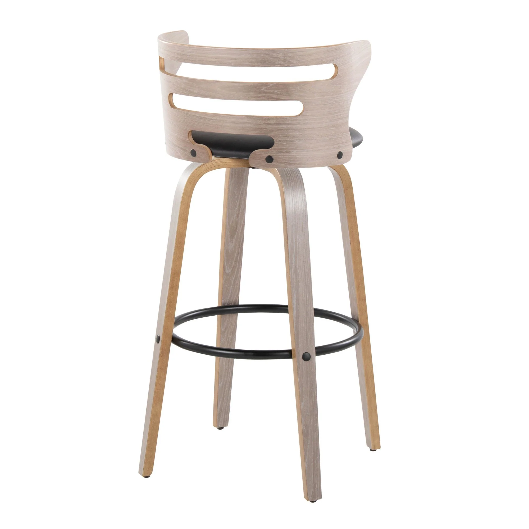 Cosini 30" Fixed-Height Barstool - Set of 2 By LumiSource - B30-COSIPU-GRTZQ2 LGYLGYBK2 - Image 8