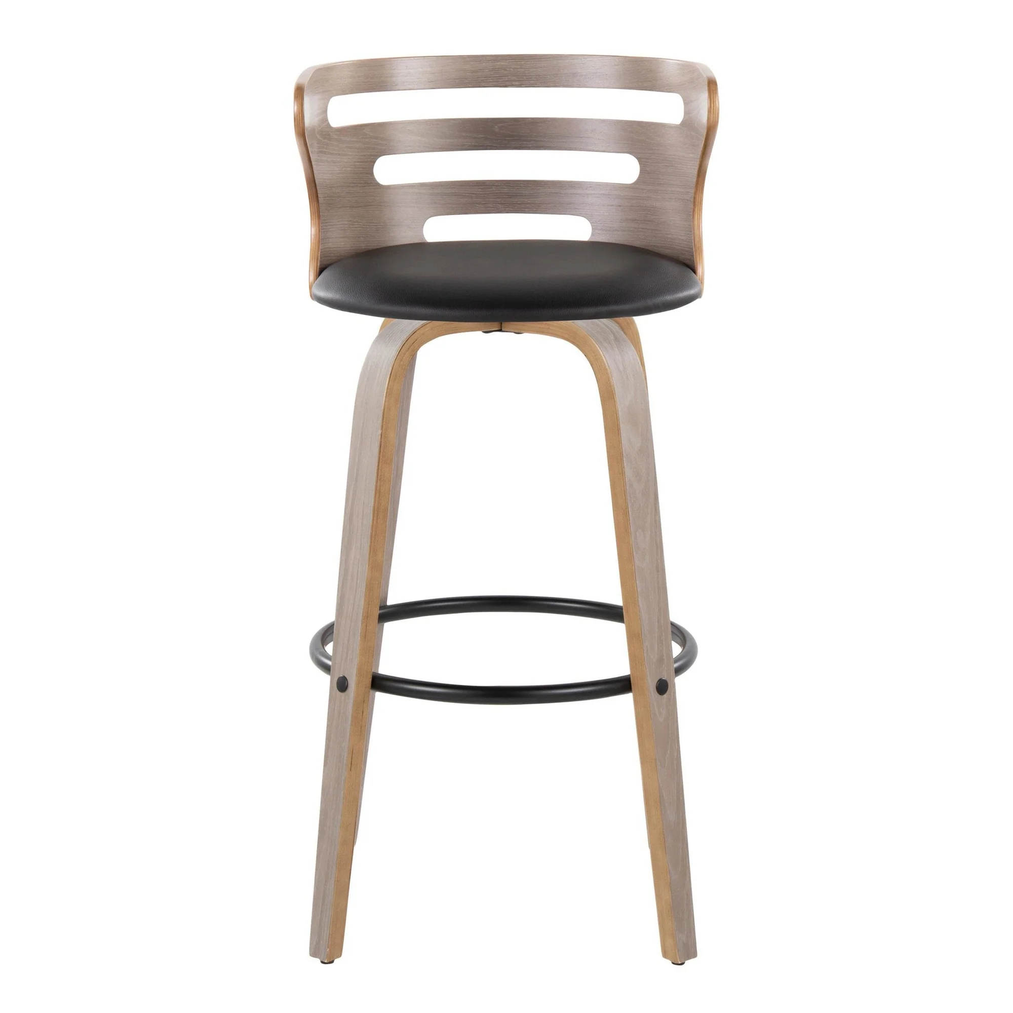 Cosini 30" Fixed-Height Barstool - Set of 2 By LumiSource - B30-COSIPU-GRTZQ2 LGYLGYBK2 - Image 9