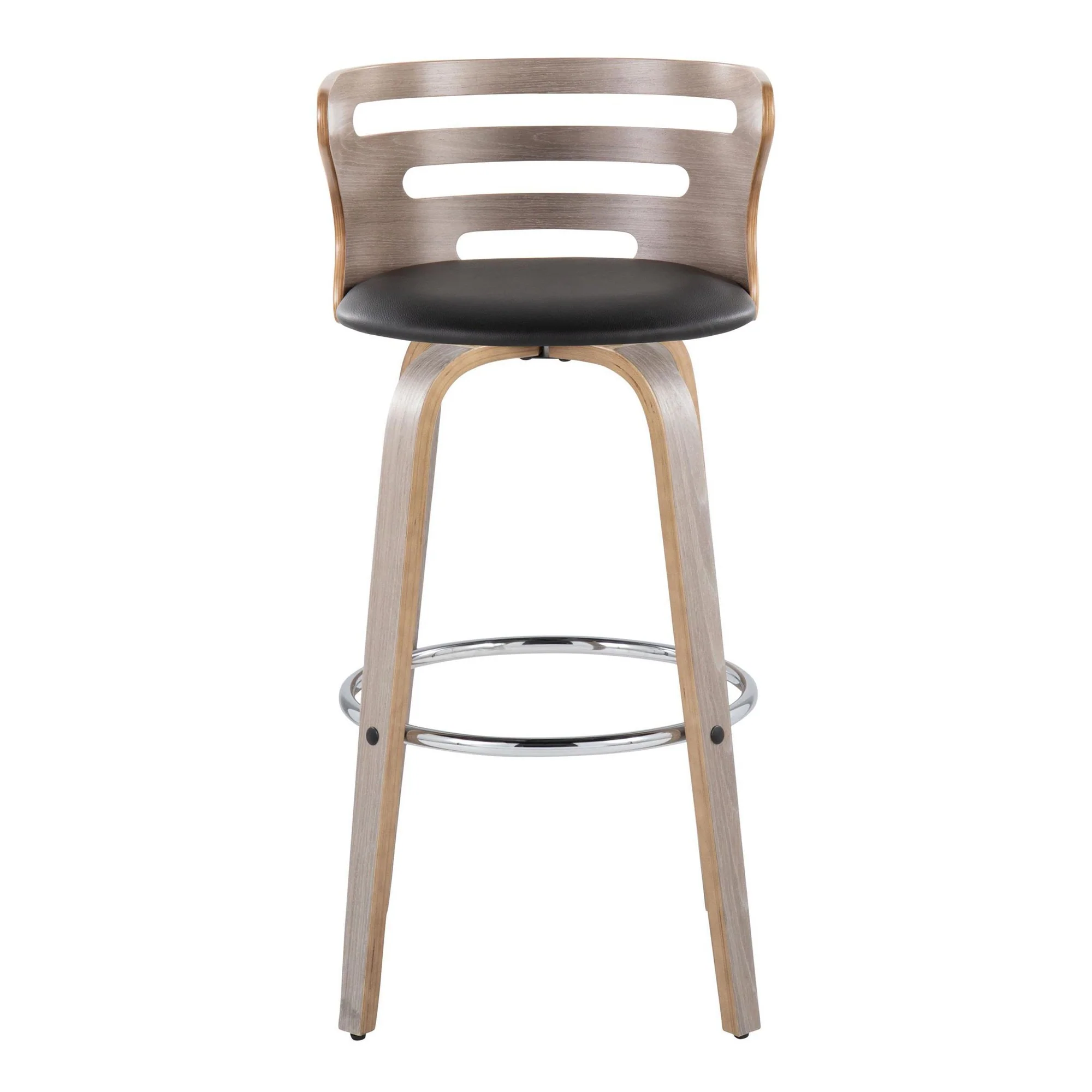 Cosini 30" Fixed-Height Barstool - Set of 2 By LumiSource - B30-COSIPU-GRTZR2 LGYLGYBK2 - Image 10