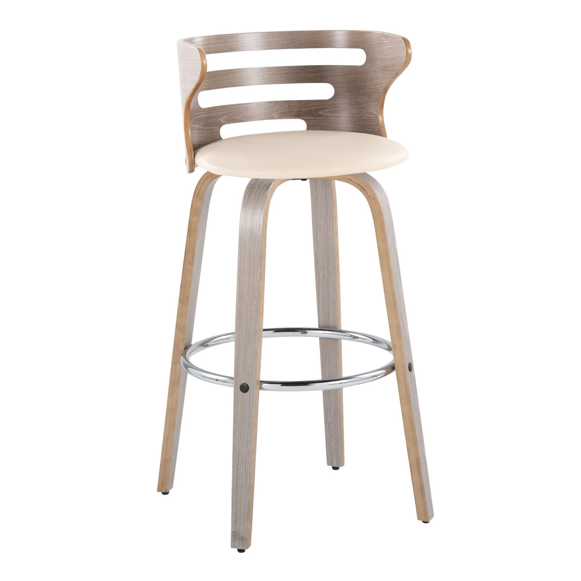 Cosini 30" Fixed-Height Barstool - Set of 2 By LumiSource - B30-COSIPU-GRTZR2 LGYLGYBK2 - Image 16